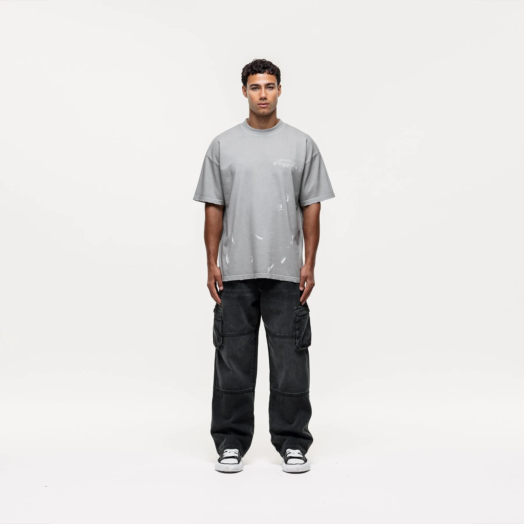 Abrade Grey Sprayed T-shirt sold by Good For Nothing Clothing product image thumbnail 2