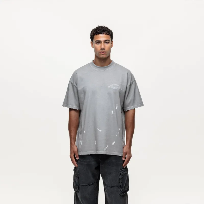 Abrade Grey Sprayed T-shirt sold by Good For Nothing Clothing