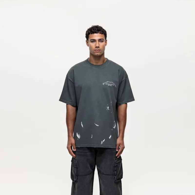 Abrade Gunmetal Sprayed T-shirt sold by Good For Nothing Clothing