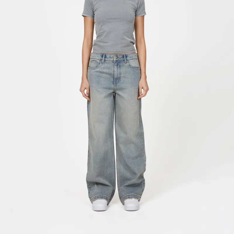 Heavy Washed Light Blue Denim Jeans sold by Good for Nothing