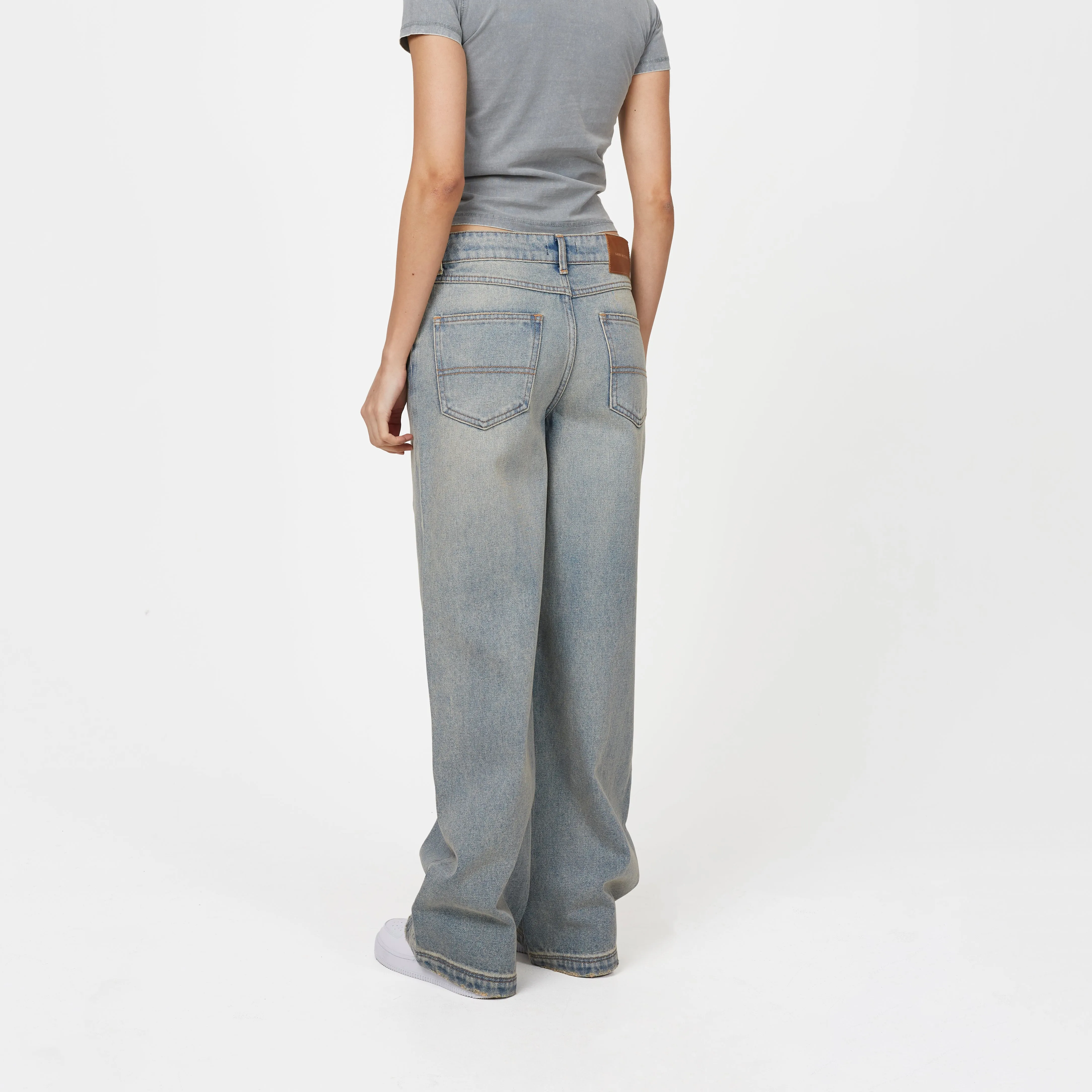 Heavy Washed Light Blue Denim Jeans sold by Good For Nothing Clothing product image thumbnail 3