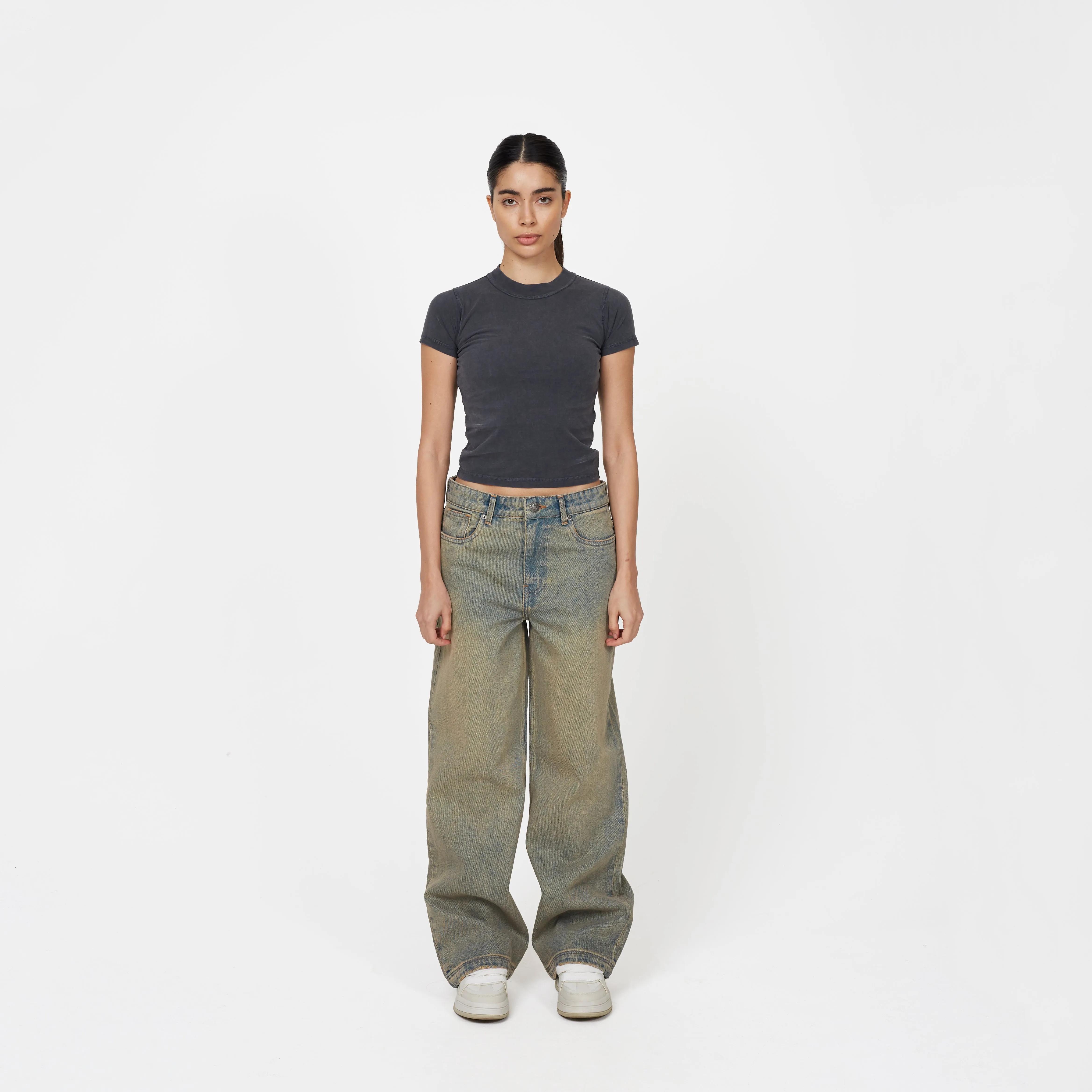 Heavy Washed Sand Blue Denim Jeans sold by Good for Nothing product image thumbnail 5