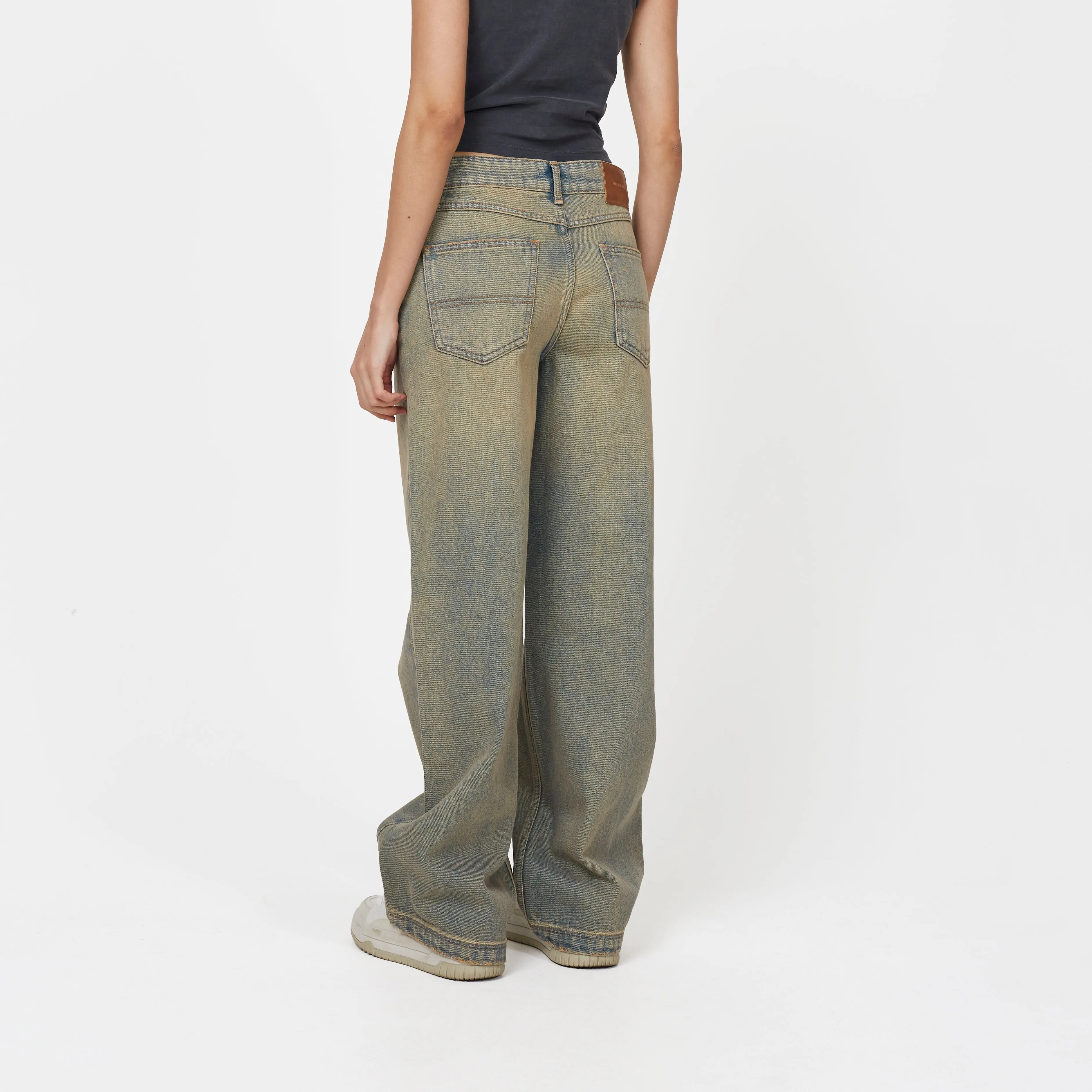 Heavy Washed Sand Blue Denim Jeans sold by Good for Nothing product image thumbnail 3