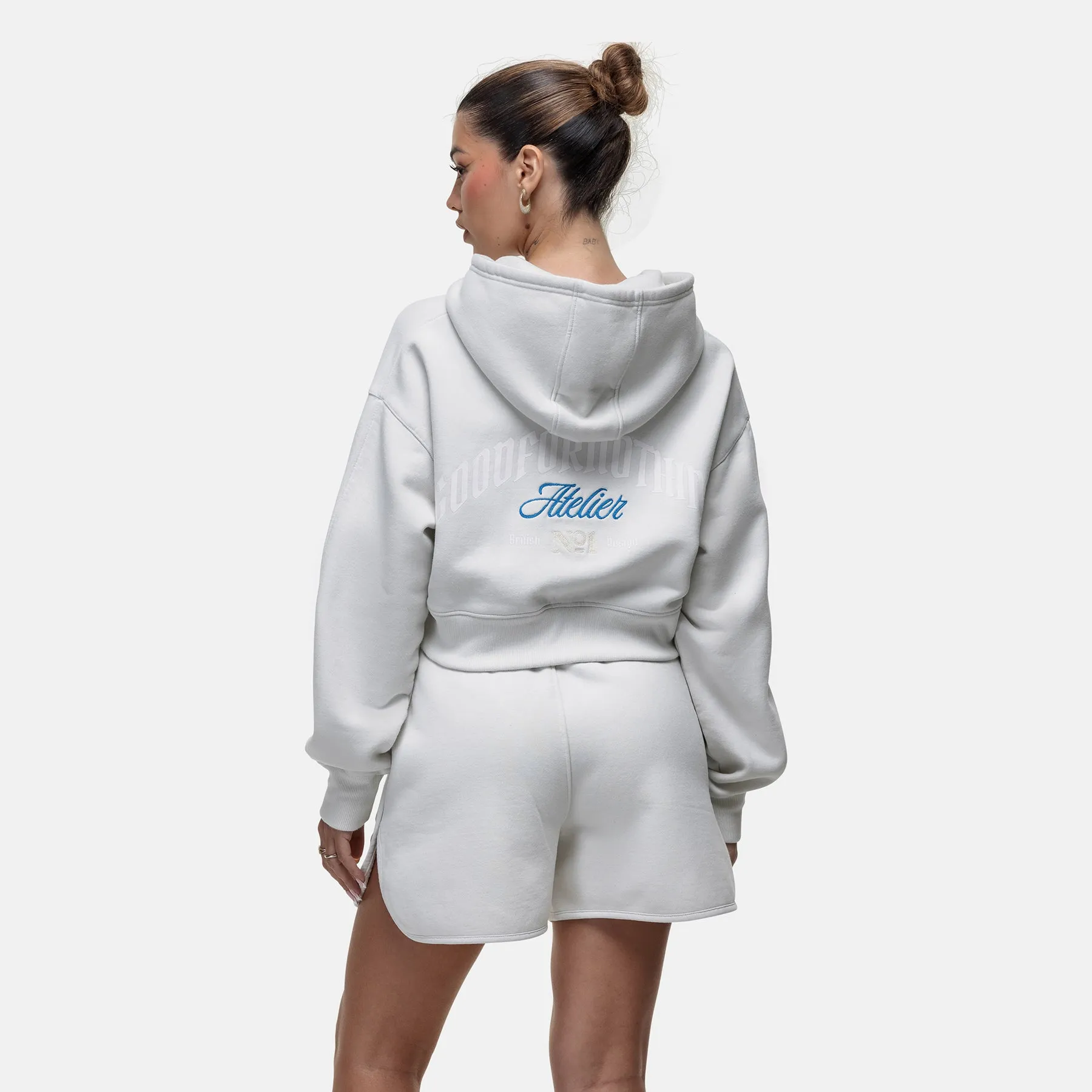 Antiquity Off White Crop Zip Hoodie sold by Good For Nothing Clothing product image thumbnail 2