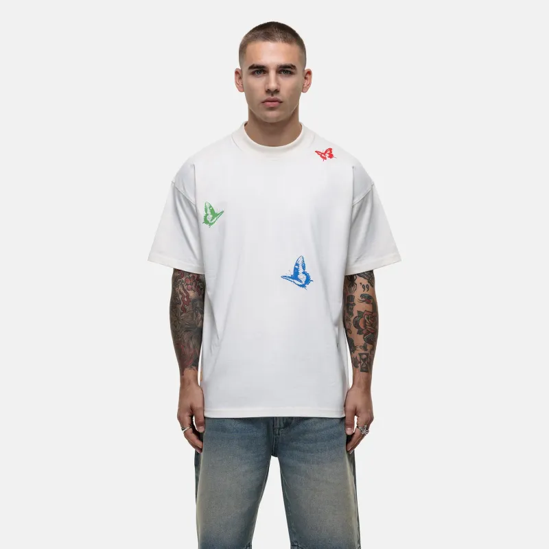 Vacation Butterfly Cream T-shirt sold by Good For Nothing Clothing