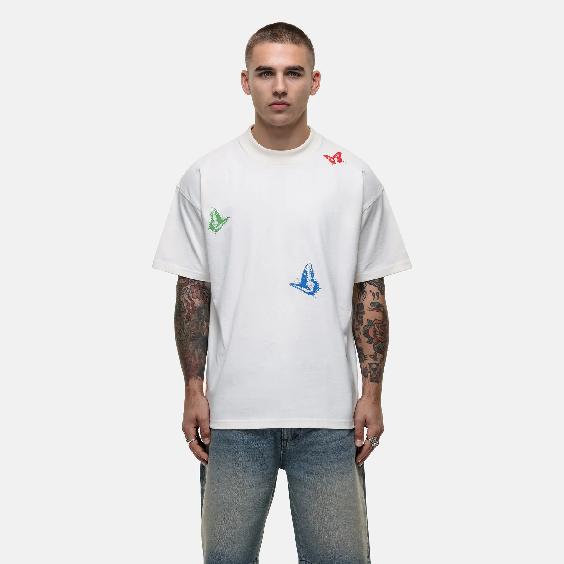 Vacation Butterfly Cream T-shirt sold by Good For Nothing Clothing