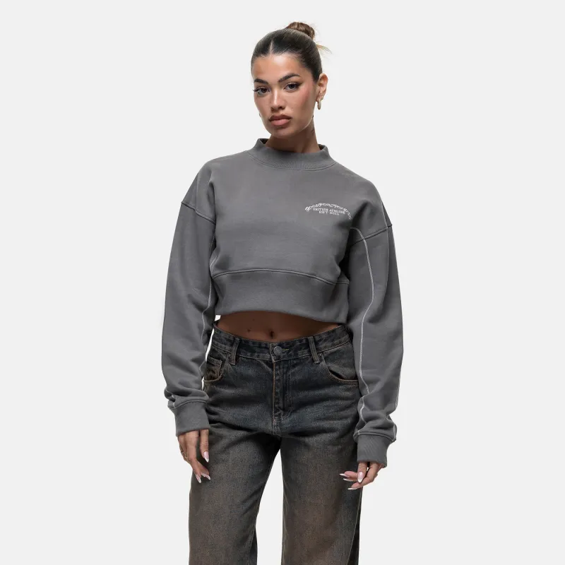 Overlock Washed Gunmetal Hoodie sold by Good For Nothing Clothing