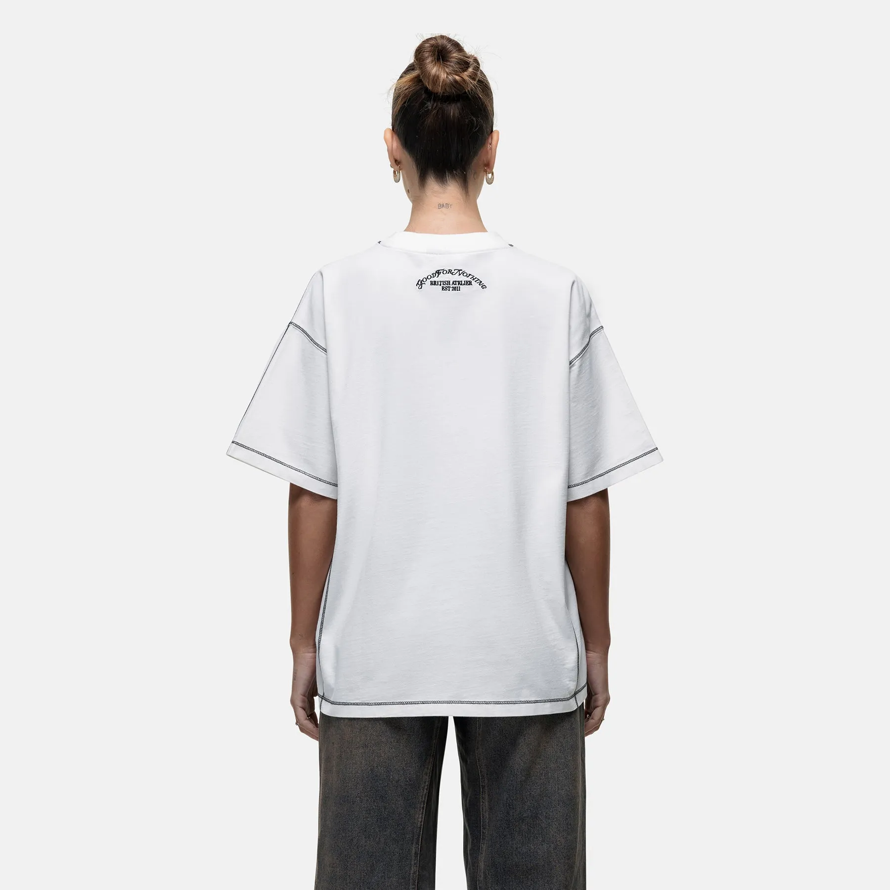 Overlock Vintage White T-shirt sold by Good for Nothing product image thumbnail 2