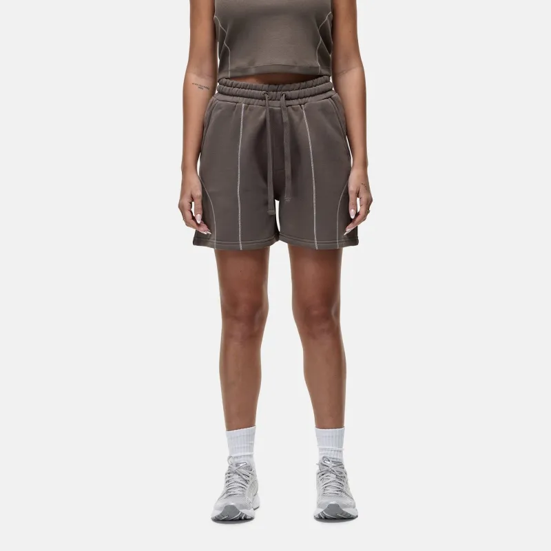 Overlock Washed Taupe Shorts sold by Good For Nothing Clothing