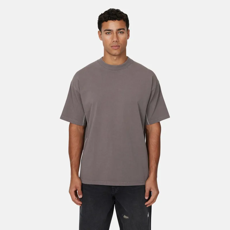 Overlock Washed Grey T-shirt sold by Good For Nothing Clothing