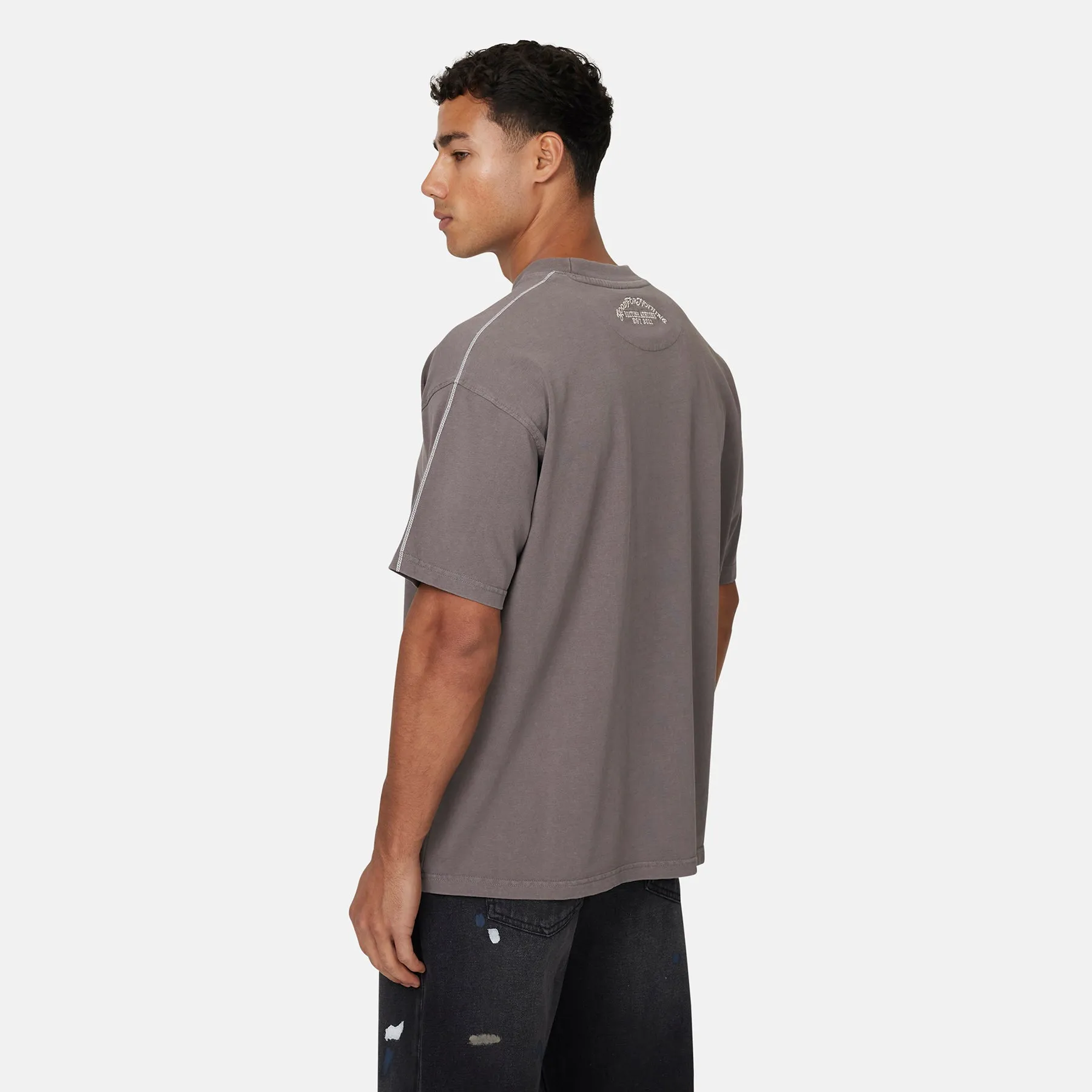 Overlock Washed Grey T-shirt sold by Good for Nothing product image thumbnail 2
