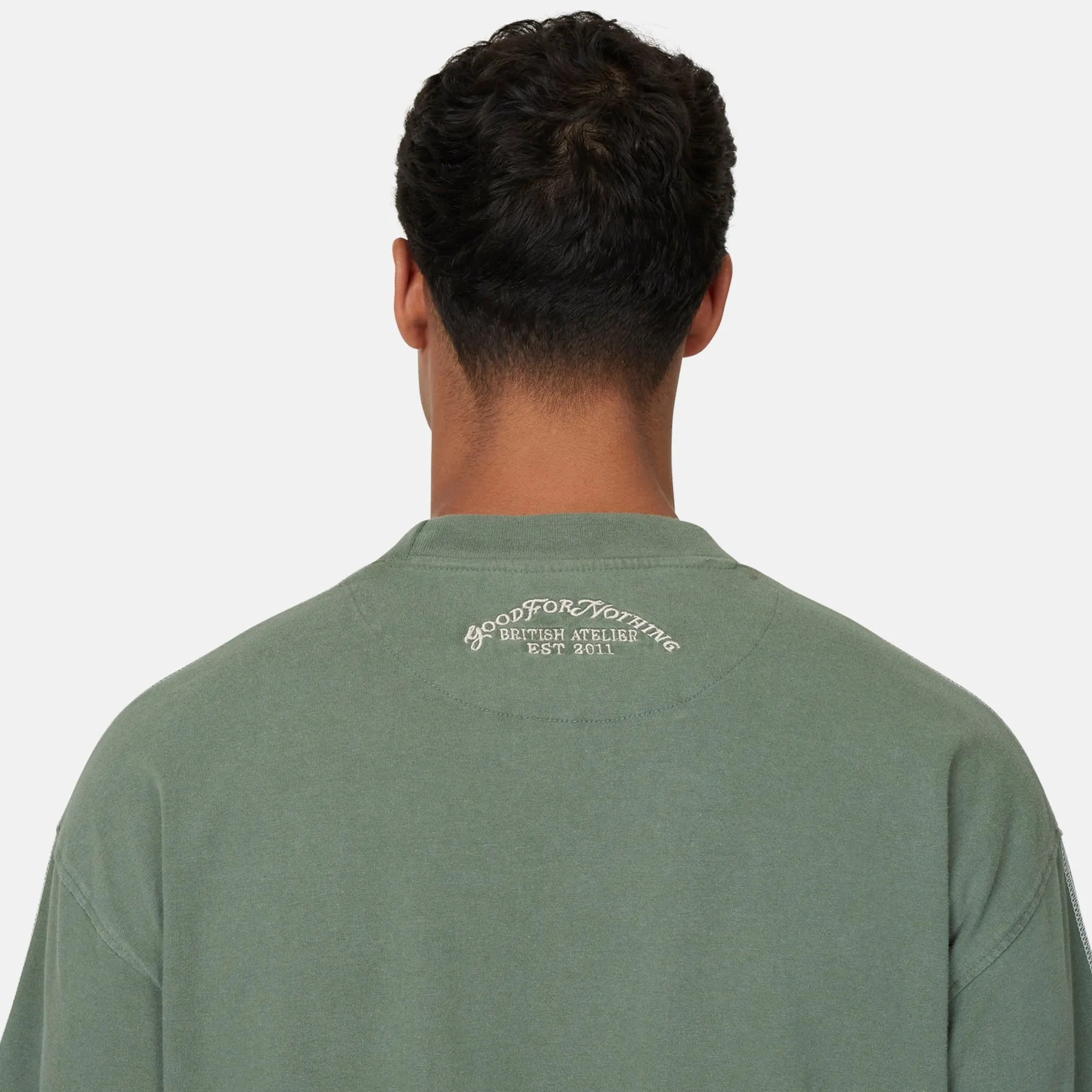 Overlock Washed Green T-shirt sold by Good For Nothing Clothing product image thumbnail 5