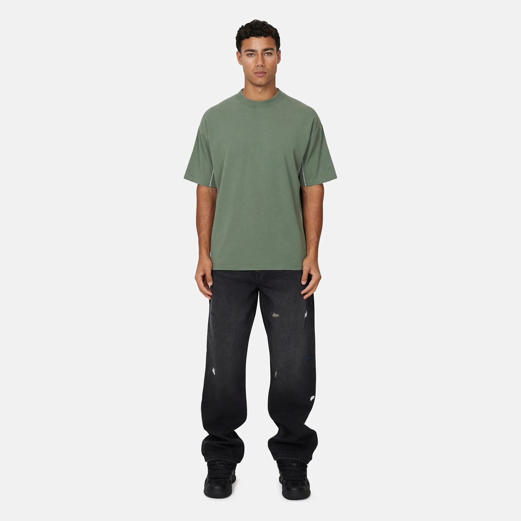 Overlock Washed Green T-shirt sold by Good For Nothing Clothing product image thumbnail 3