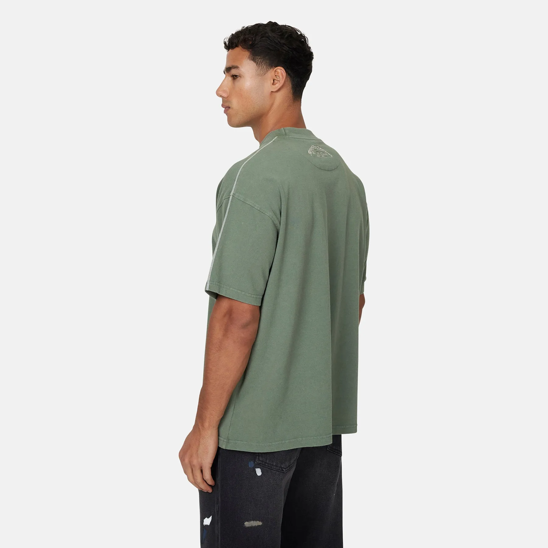 Overlock Washed Green T-shirt sold by Good For Nothing Clothing product image thumbnail 2