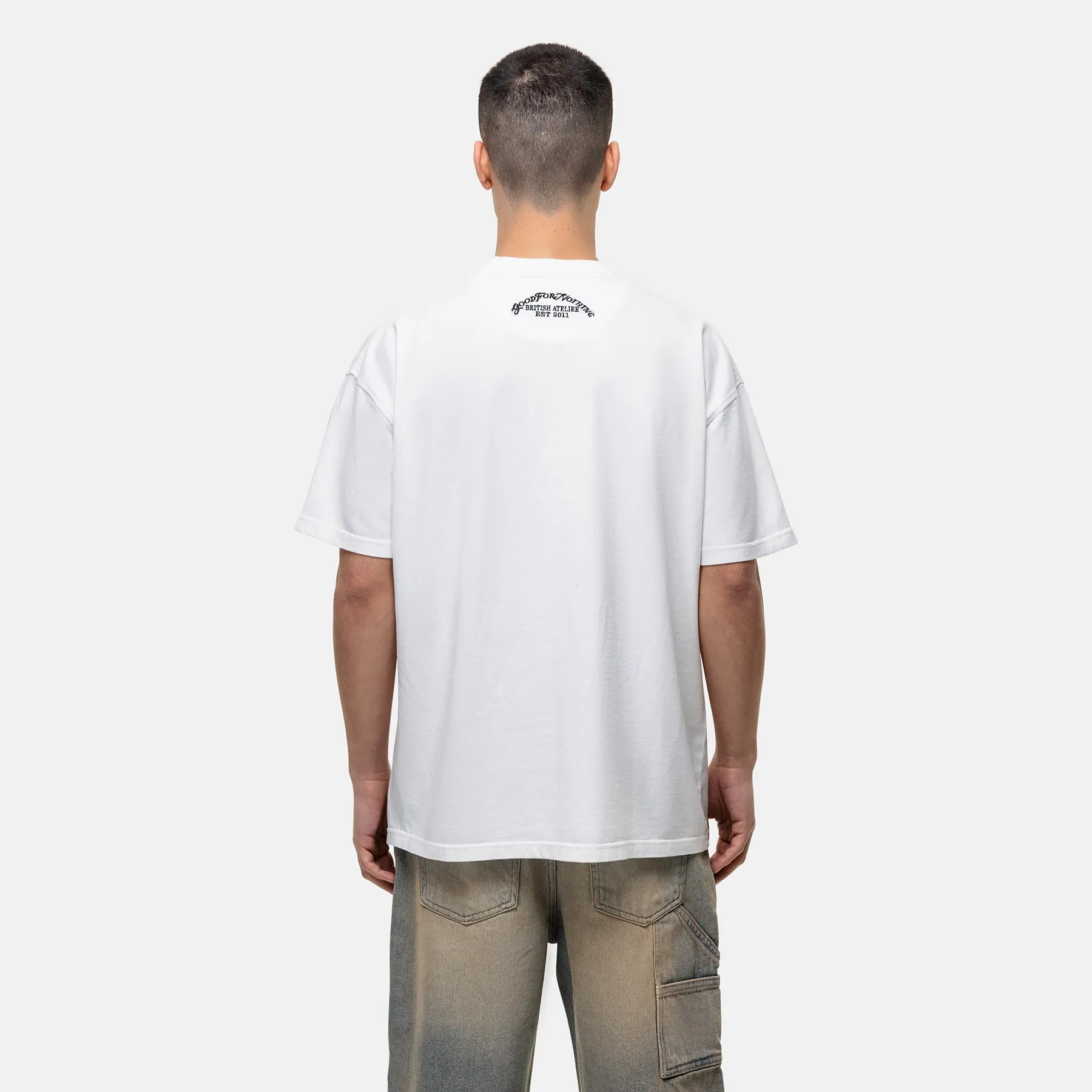 Overlock Optic White T-shirt sold by Good For Nothing Clothing product image thumbnail 2