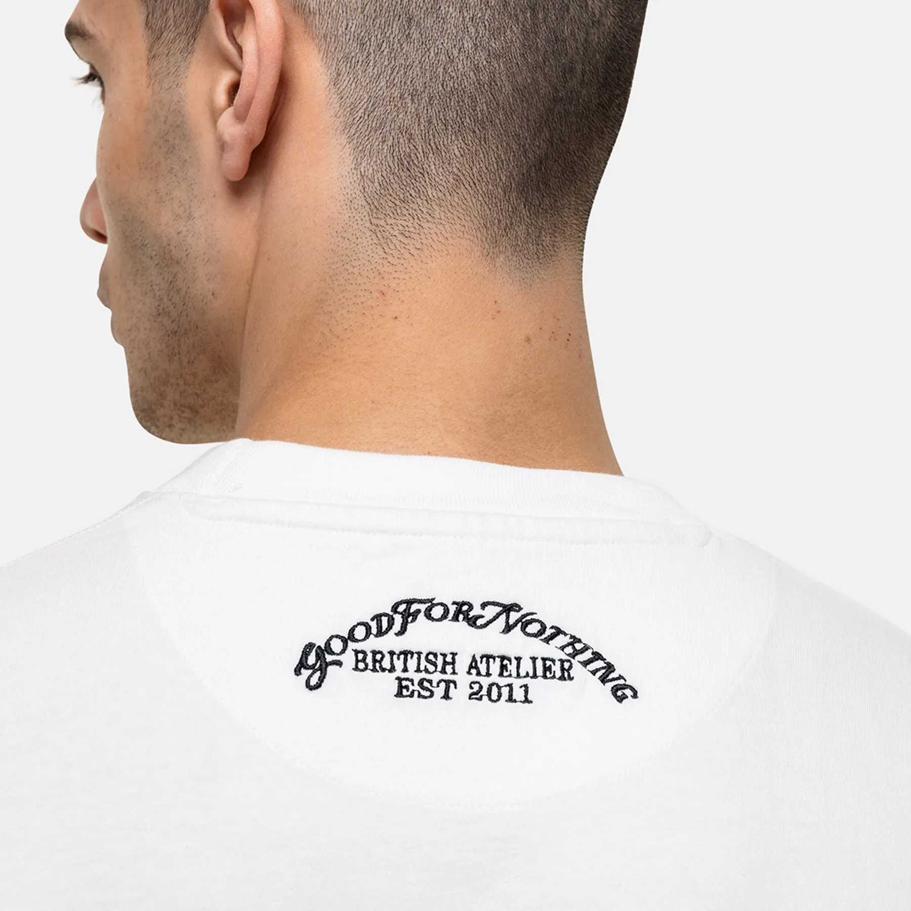 Overlock Optic White T-shirt sold by Good For Nothing Clothing product image thumbnail 3