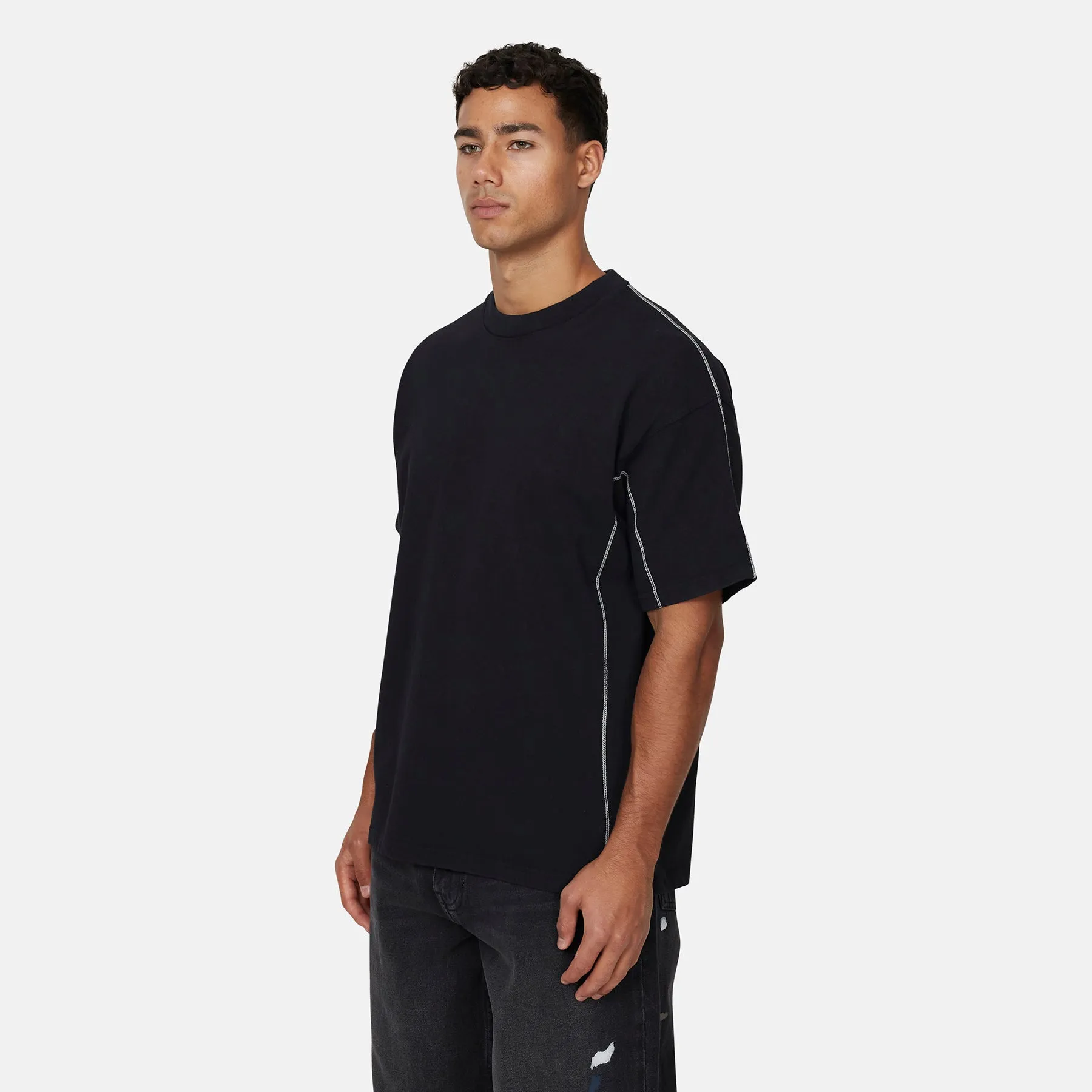 Overlock Washed Black T-shirt sold by Good For Nothing Clothing product image thumbnail 5