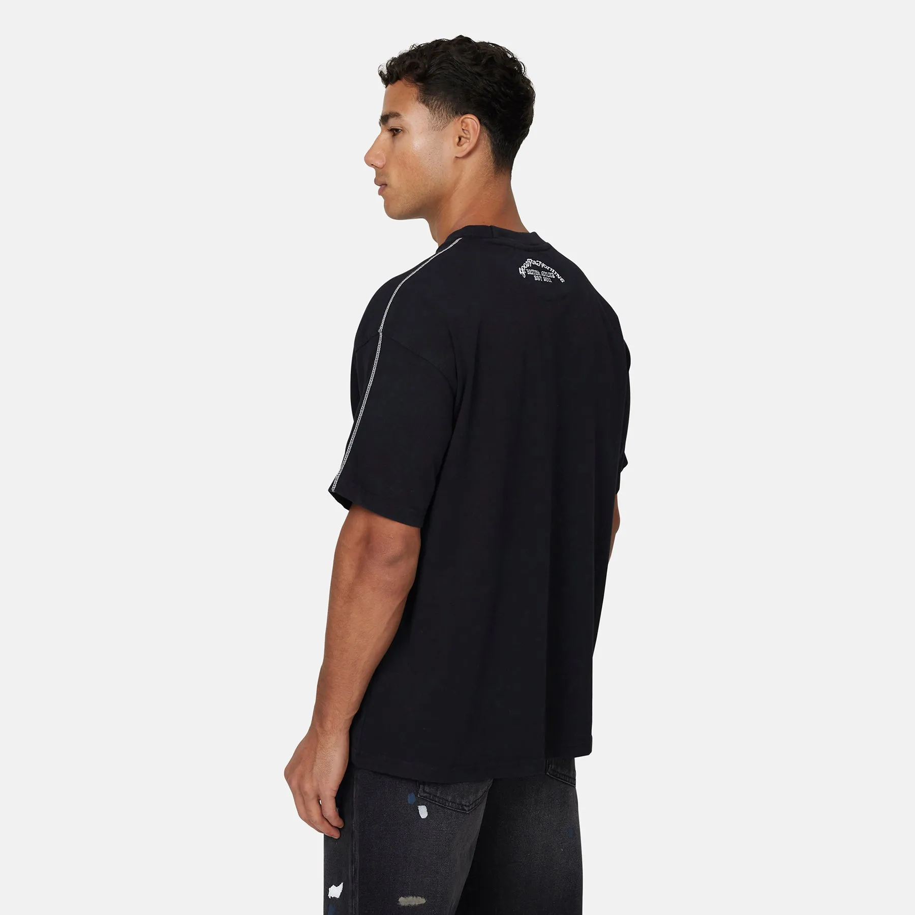 Overlock Washed Black T-shirt sold by Good For Nothing Clothing product image thumbnail 2