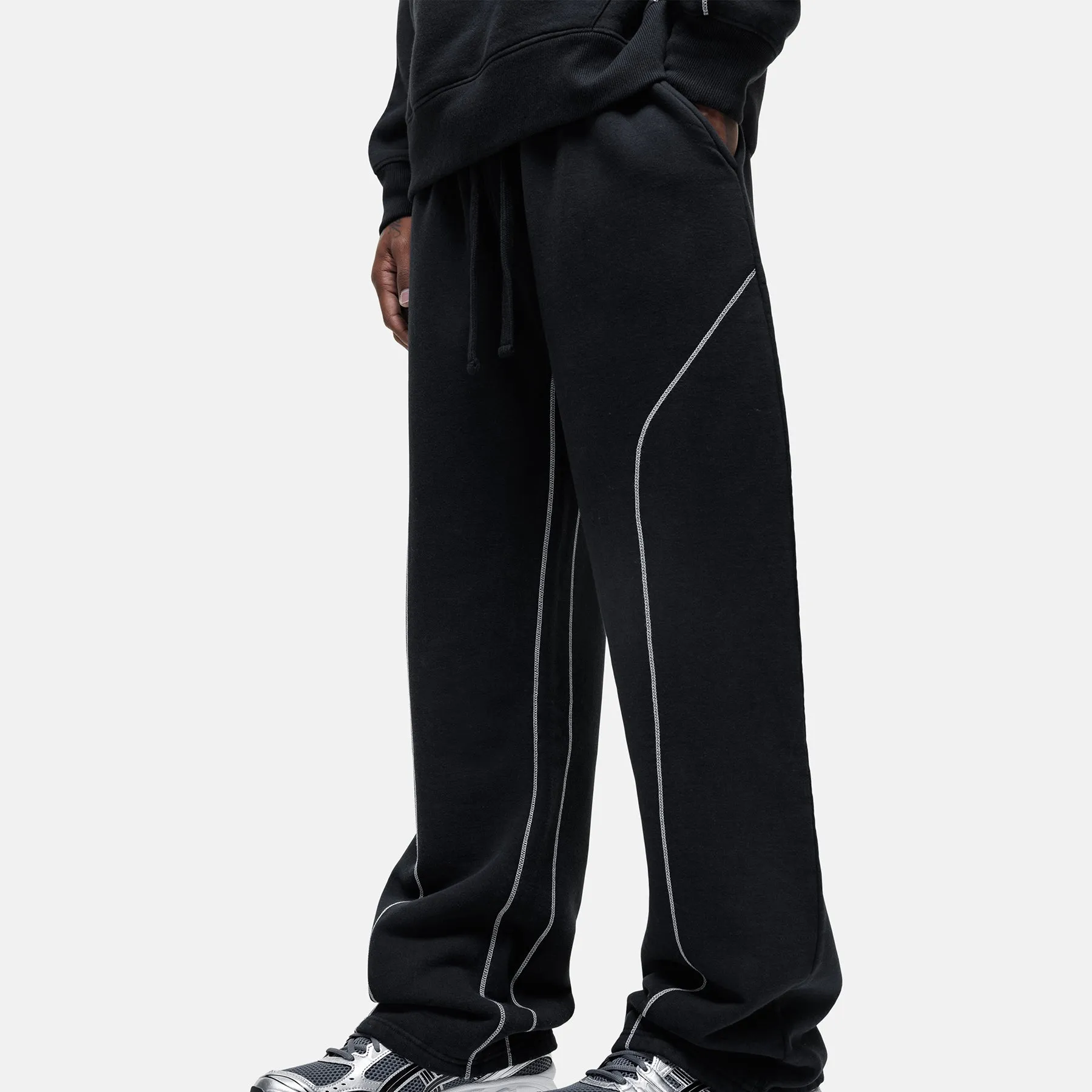 Overlock Washed Black Sweatpants sold by Good For Nothing Clothing product image thumbnail 4