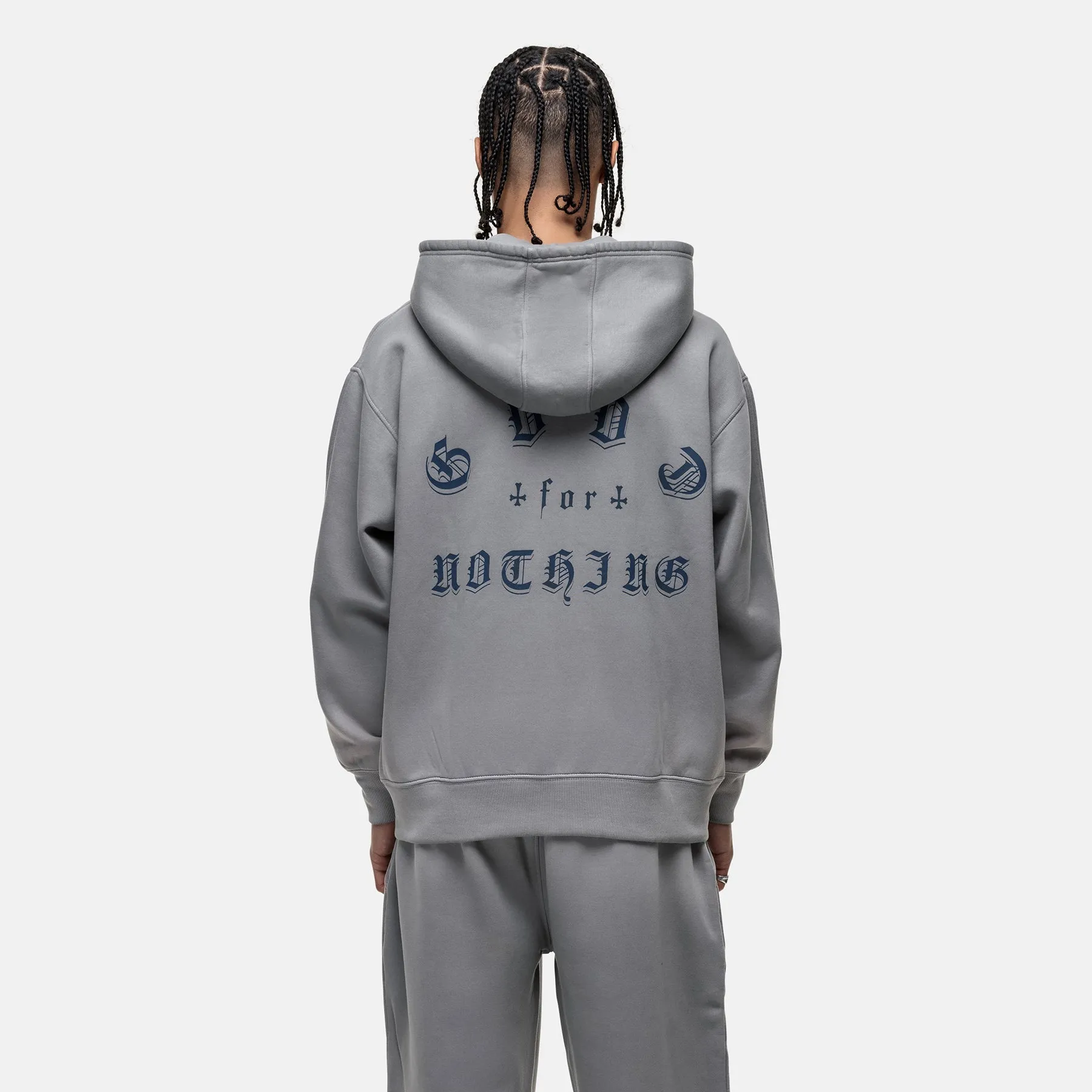 California Washed Grey Zip Hoodie sold by Good For Nothing Clothing product image thumbnail 2