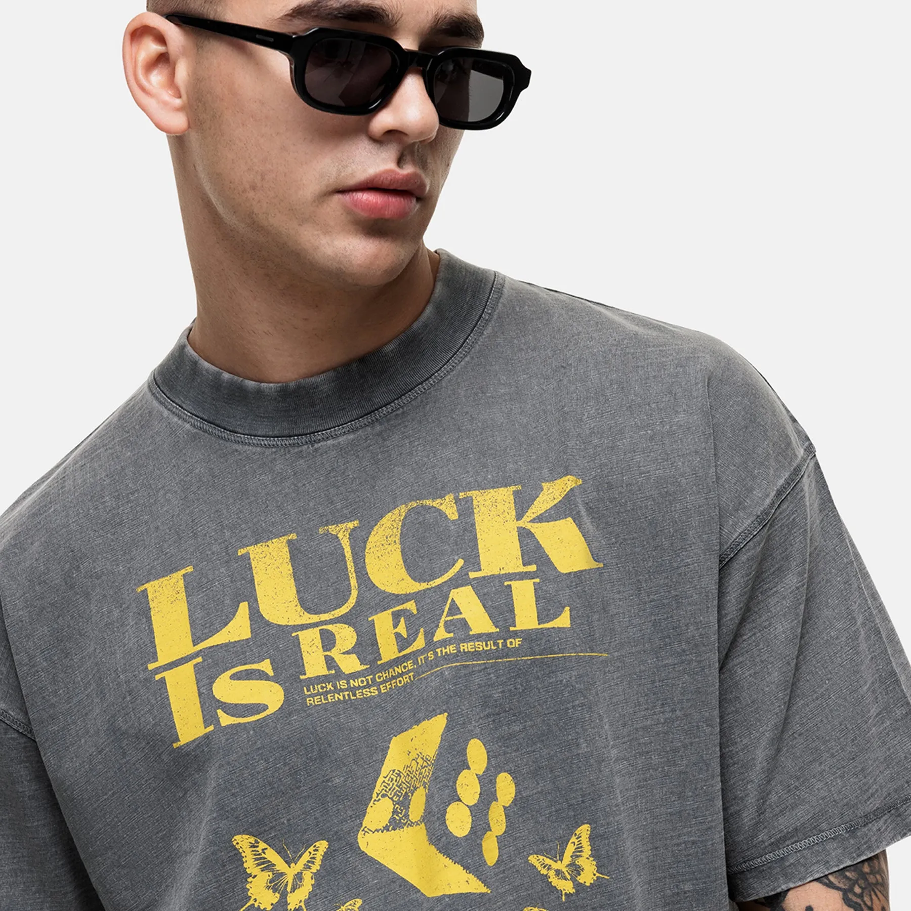 Dice Grey Slub T-shirt sold by Good For Nothing Clothing product image thumbnail 3