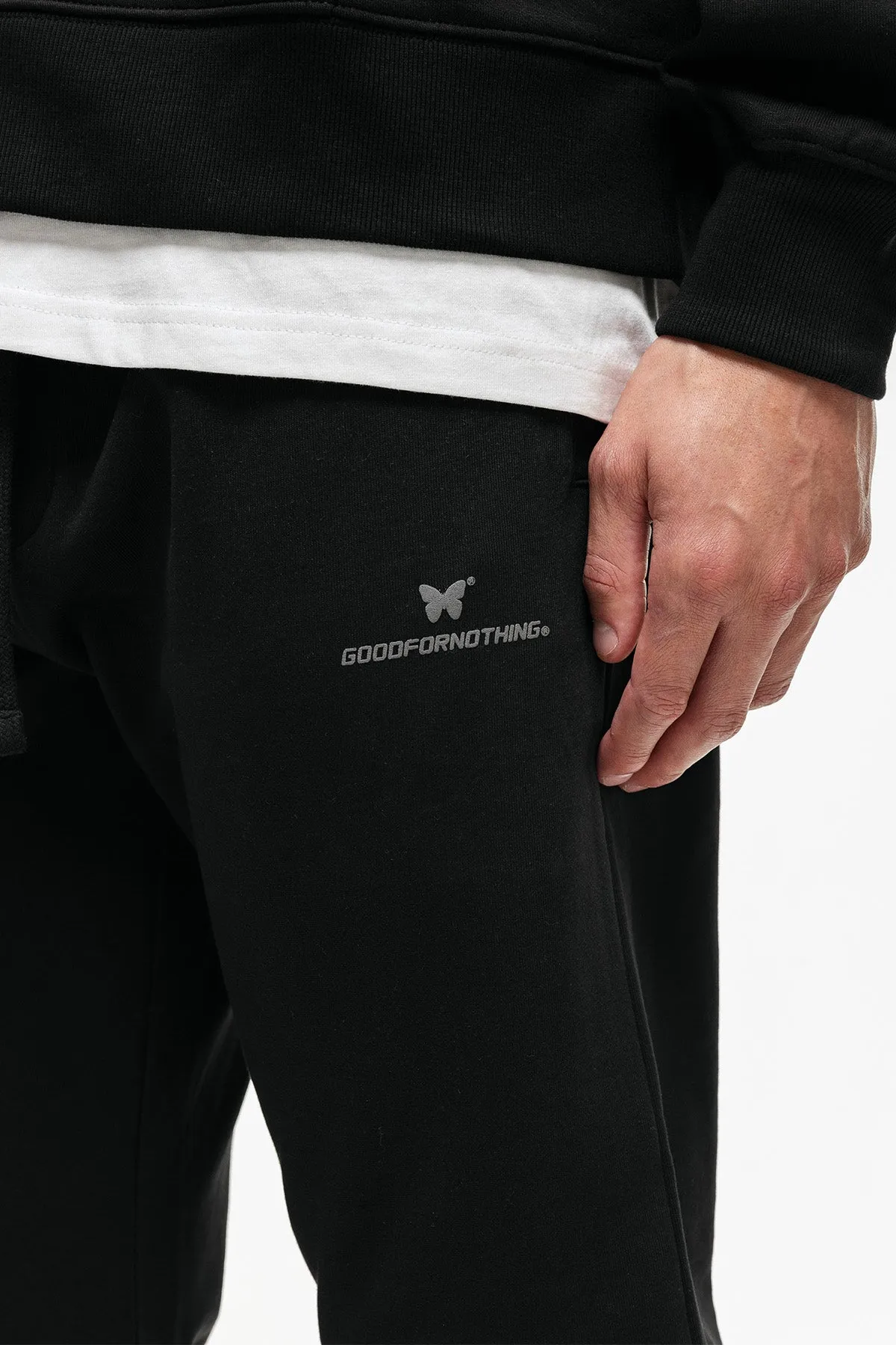 Skinny Spirit Black Sweatpant sold by Good For Nothing Clothing product image thumbnail 2