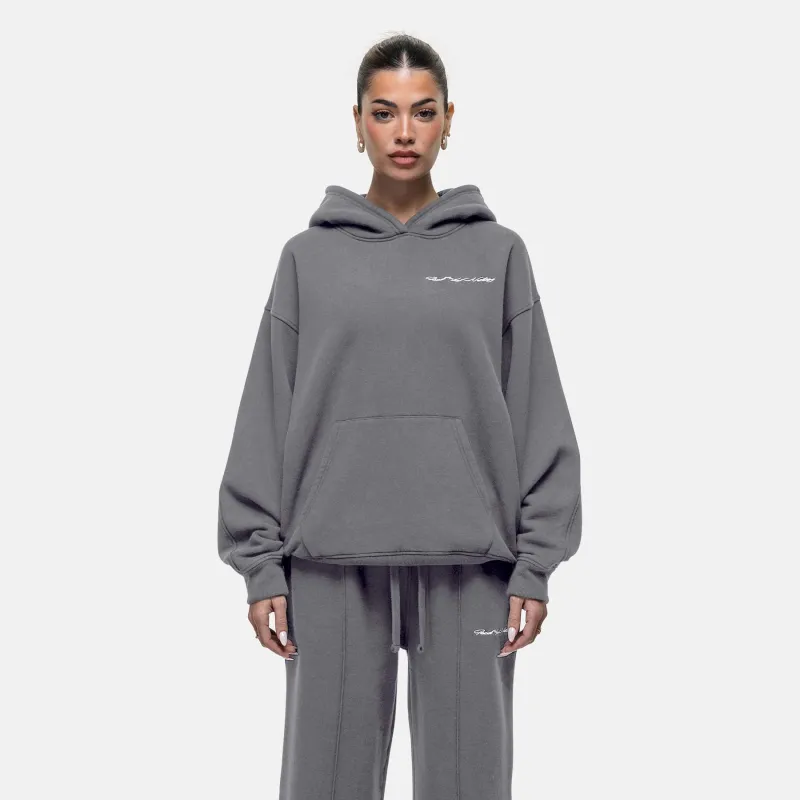 Scribble Washed Grey Hoodie sold by Good For Nothing Clothing