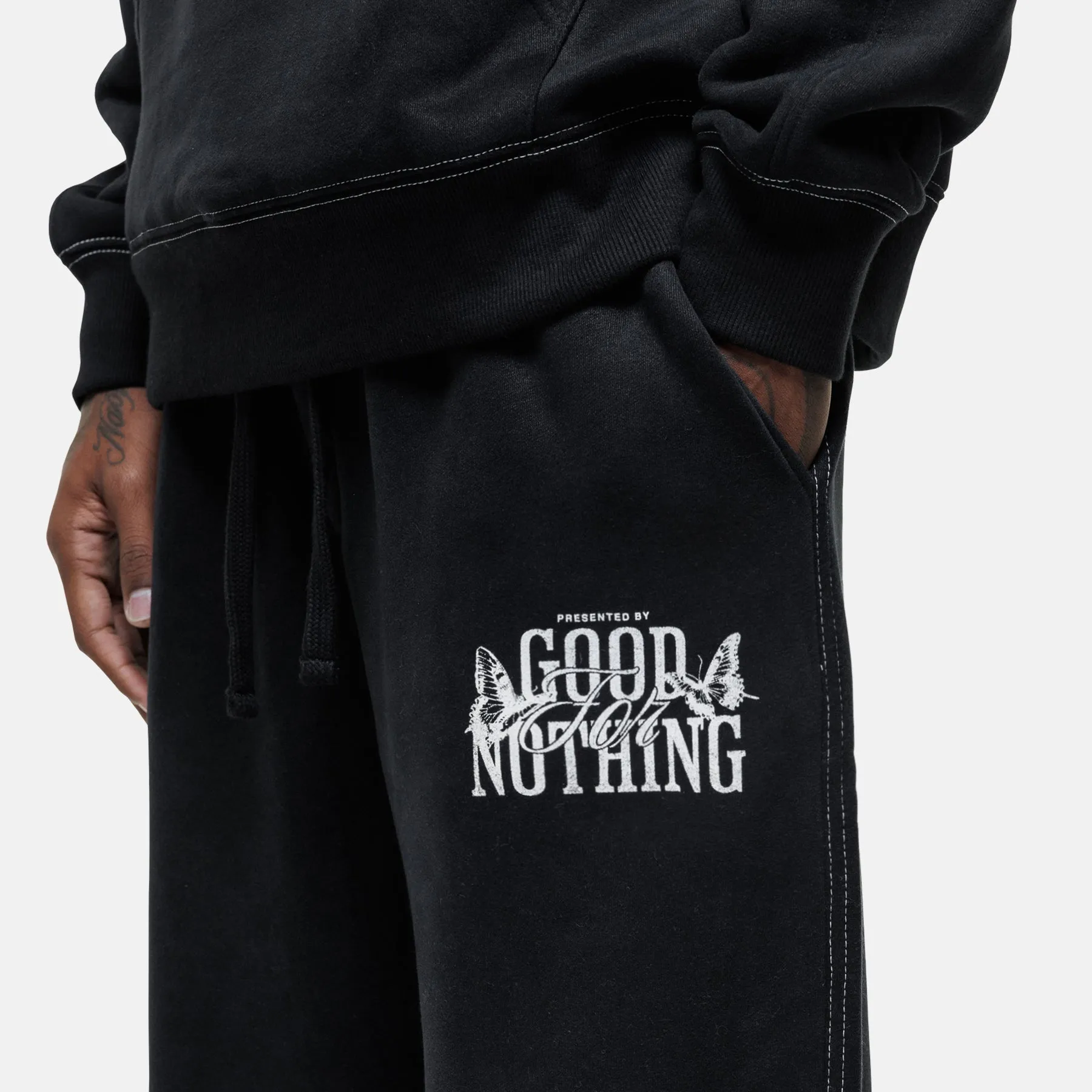 Dakota Butterfly Black Sweatpants sold by Good for Nothing product image thumbnail 3
