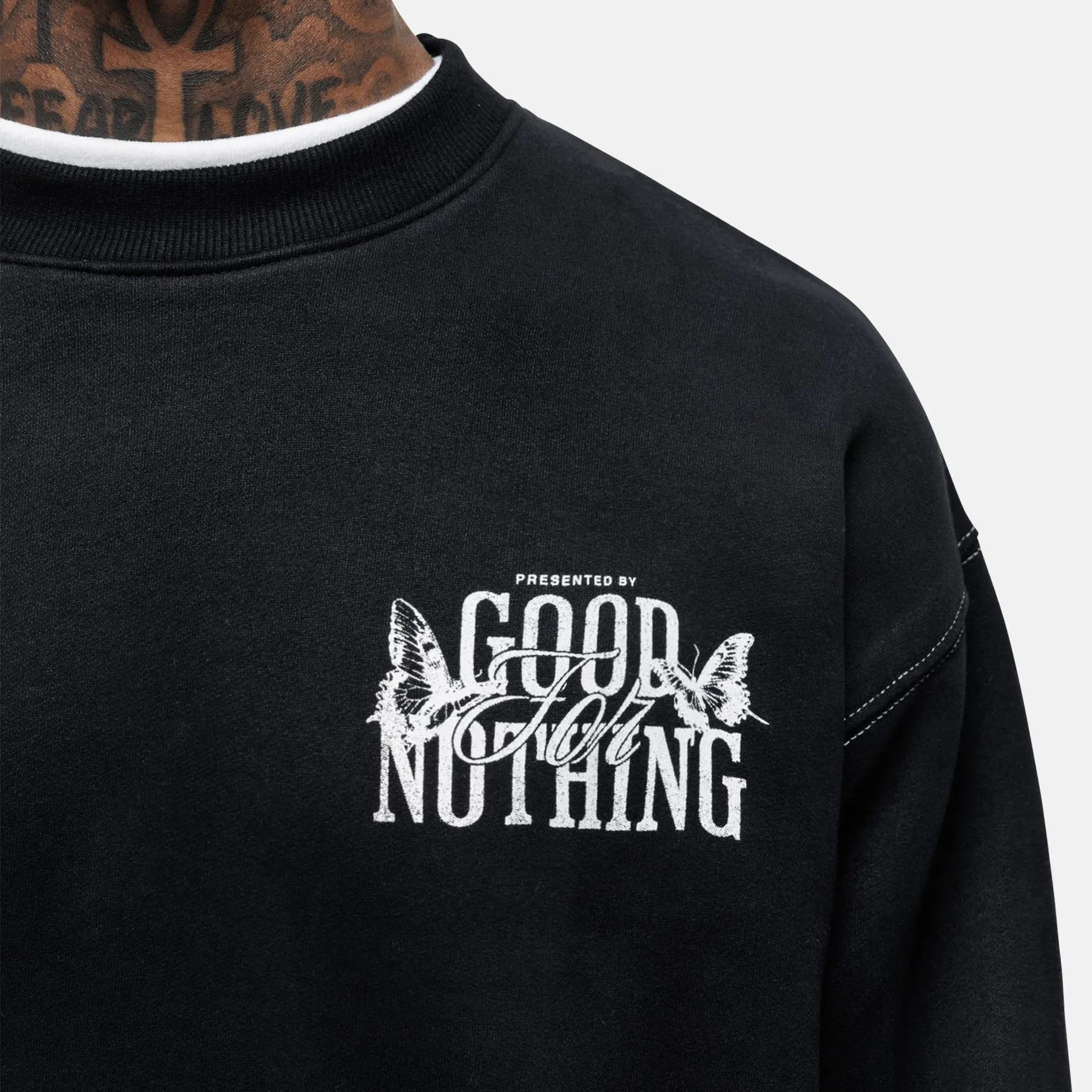 Dakota Butterfly Black Sweatshirt sold by Good for Nothing product image thumbnail 2