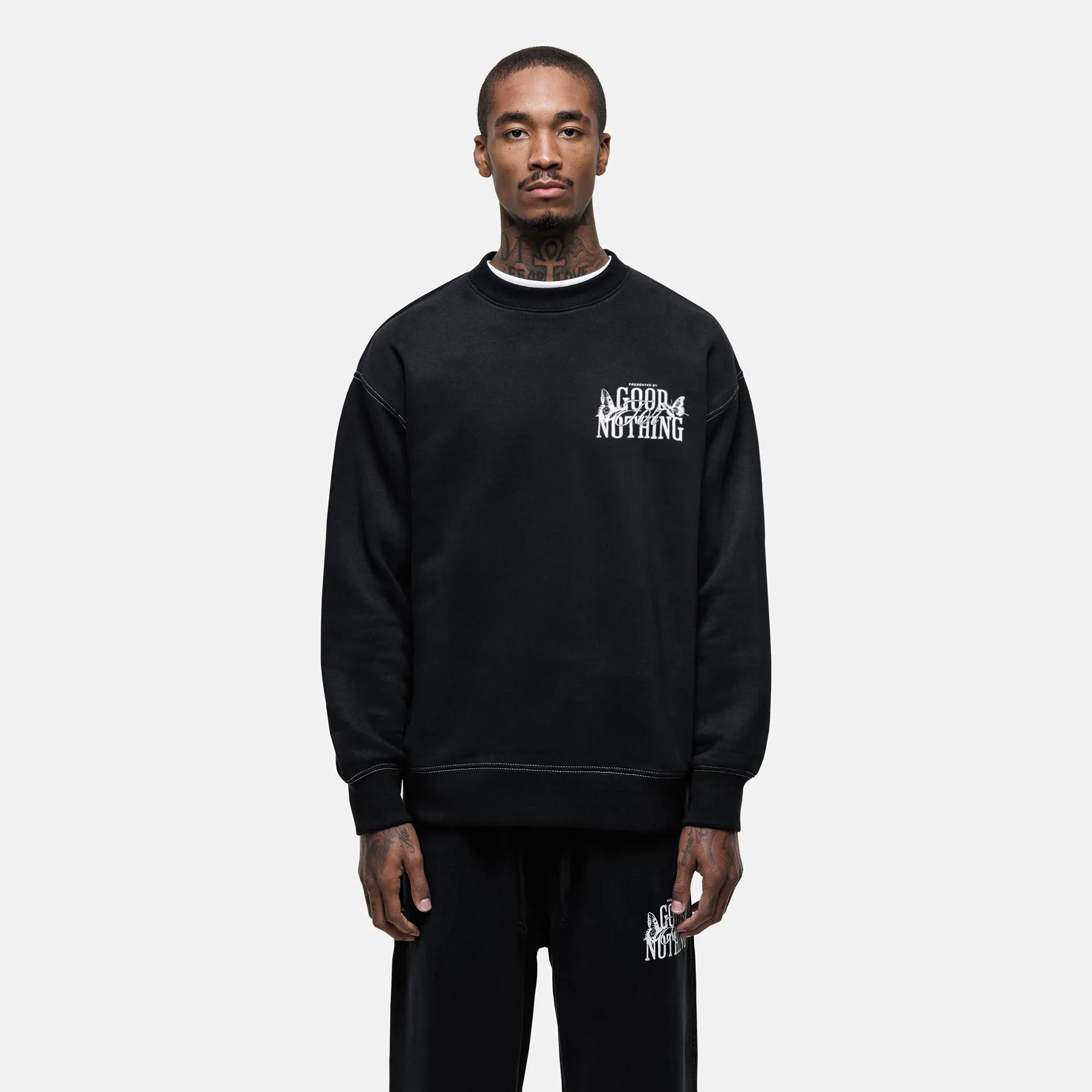 Dakota Butterfly Black Sweatshirt sold by Good for Nothing