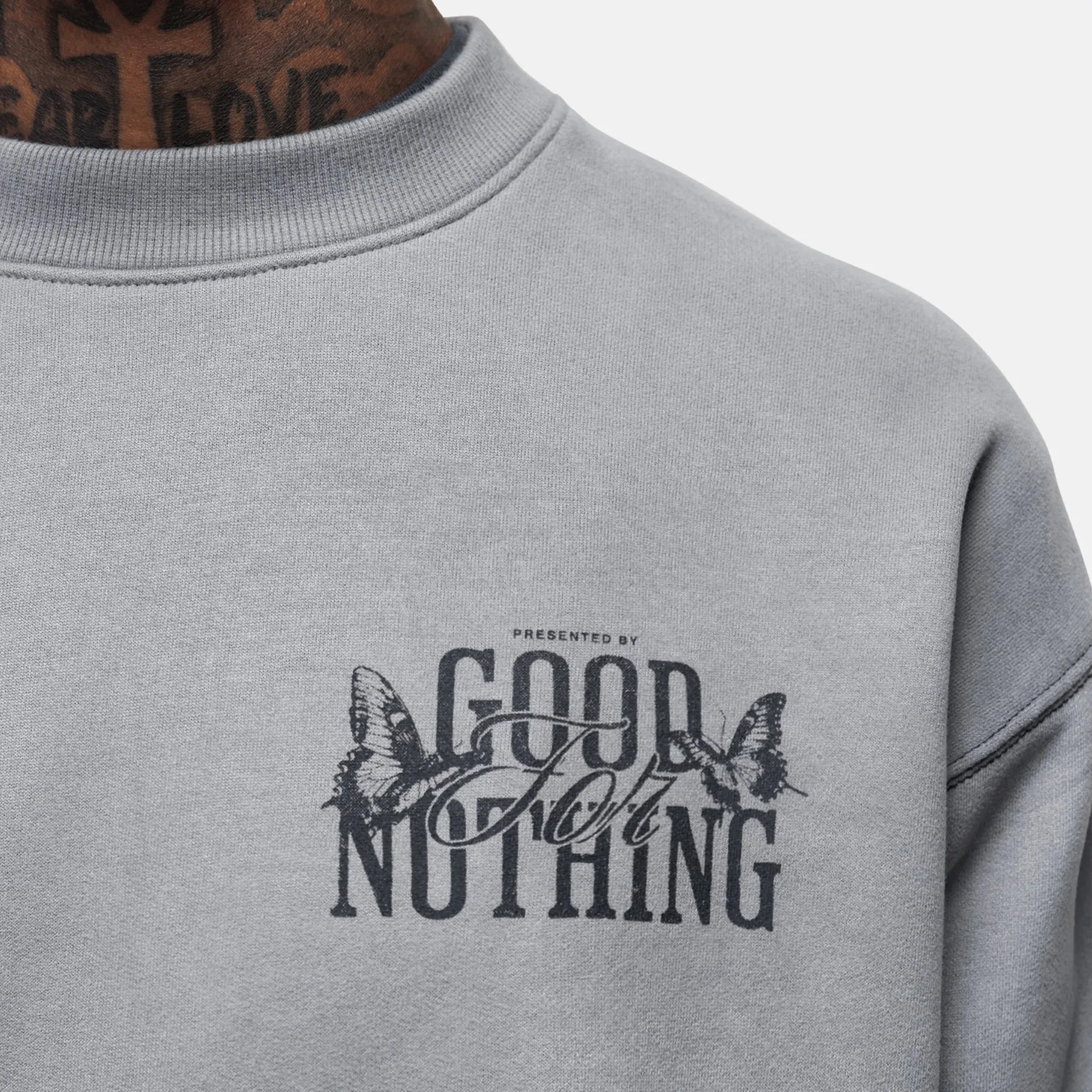 Dakota Butterfly Grey Sweatshirt sold by Good for Nothing product image thumbnail 2
