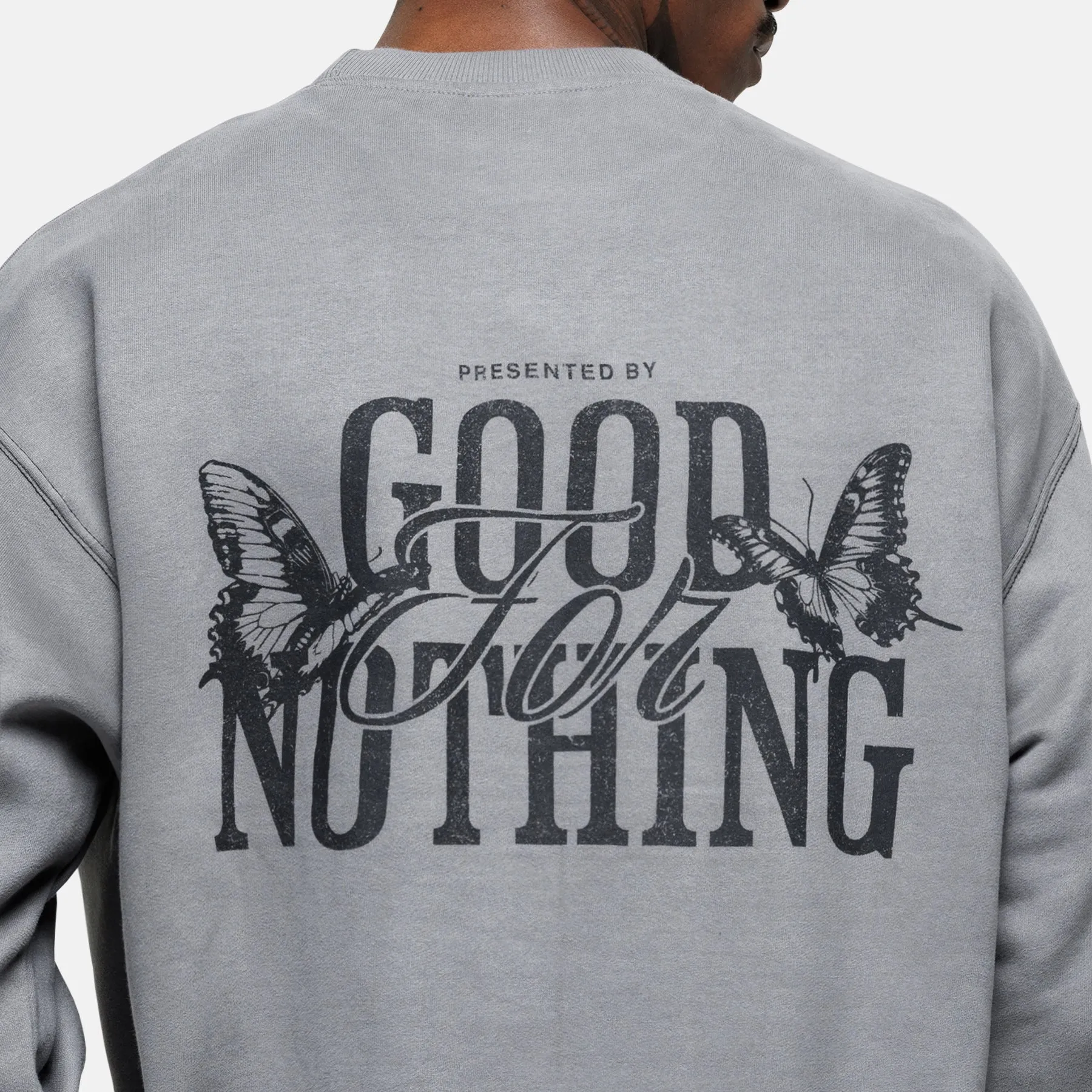 Dakota Butterfly Grey Sweatshirt sold by Good for Nothing product image thumbnail 4