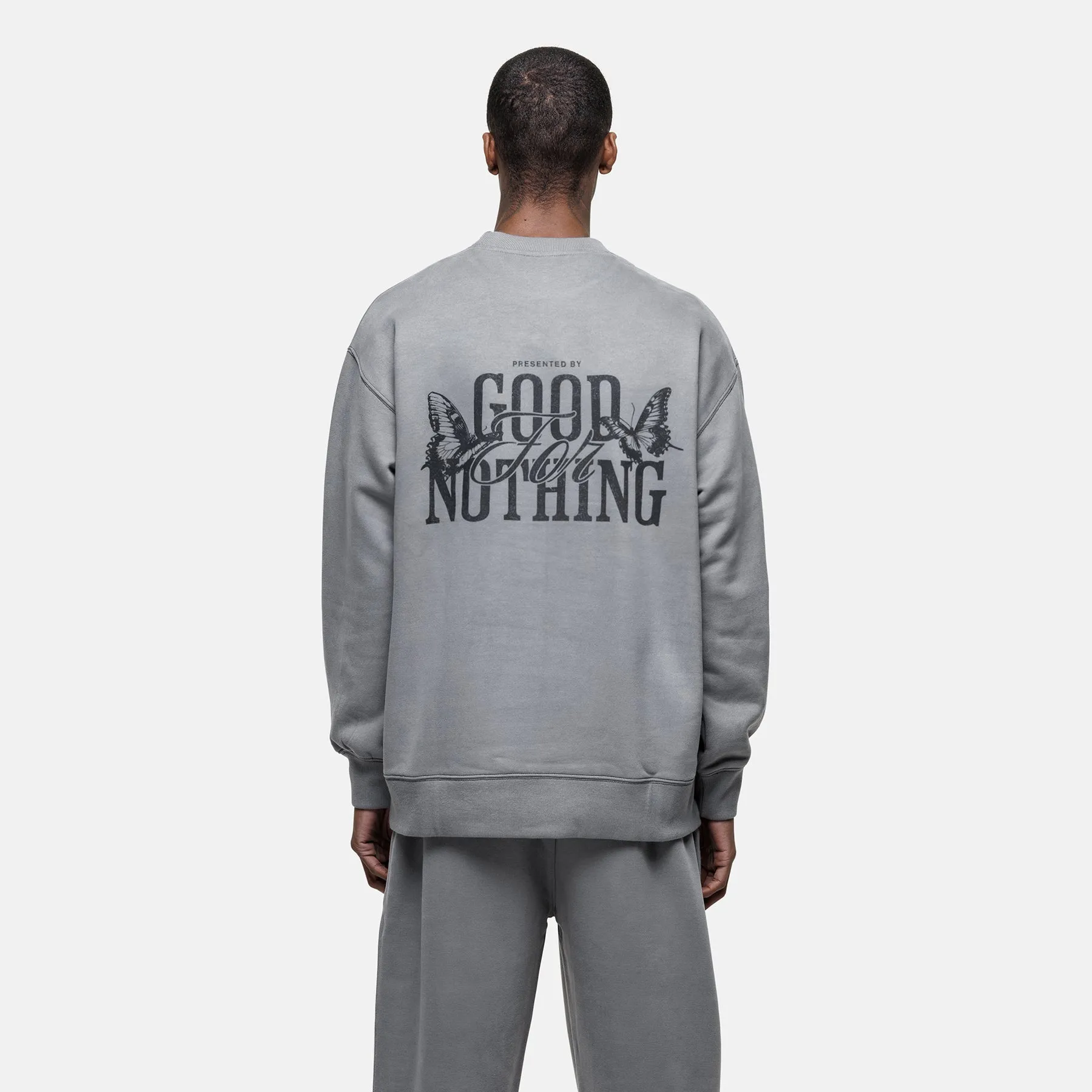 Dakota Butterfly Grey Sweatshirt sold by Good for Nothing product image thumbnail 3