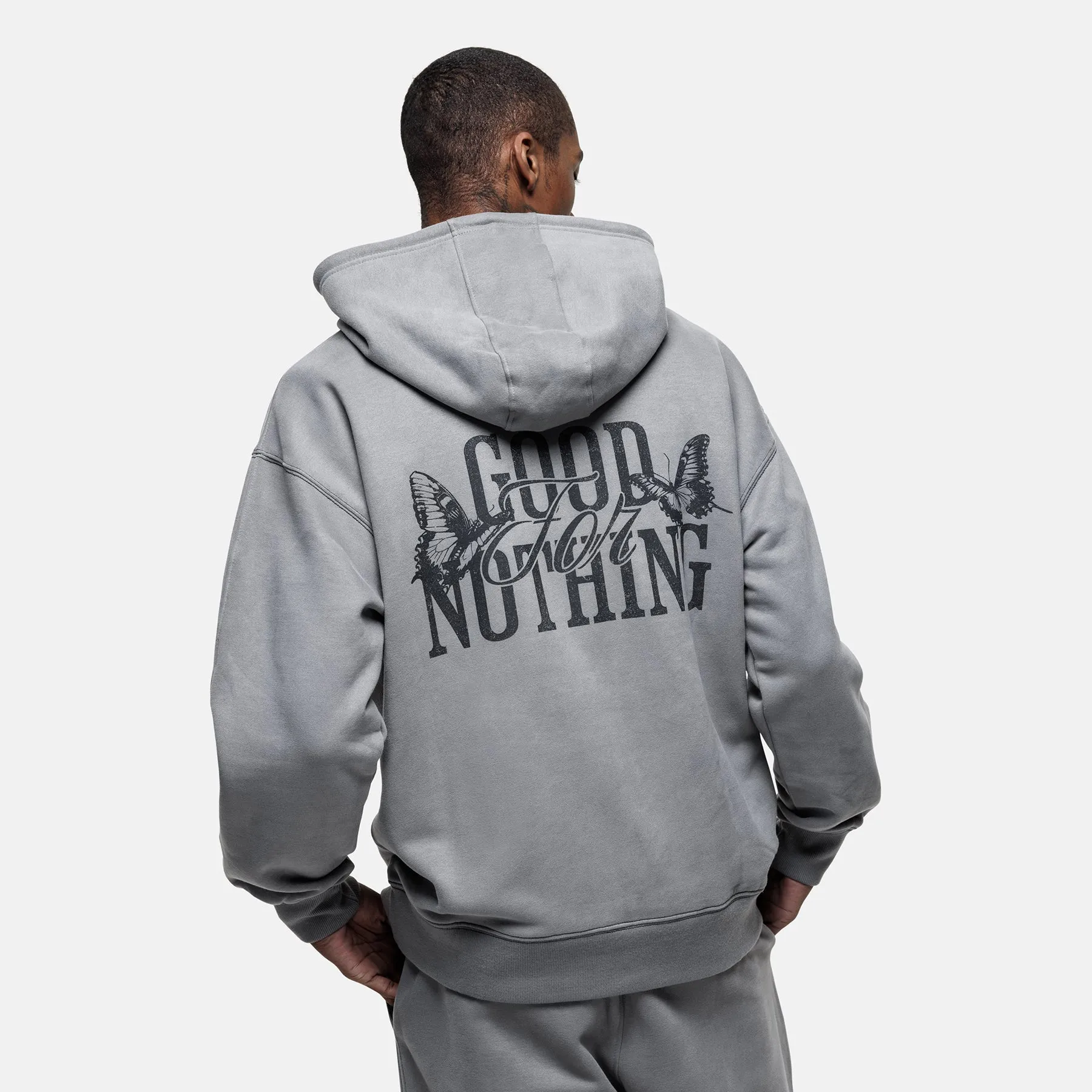 Dakota Butterfly Grey Hoodie sold by Good for Nothing product image thumbnail 5