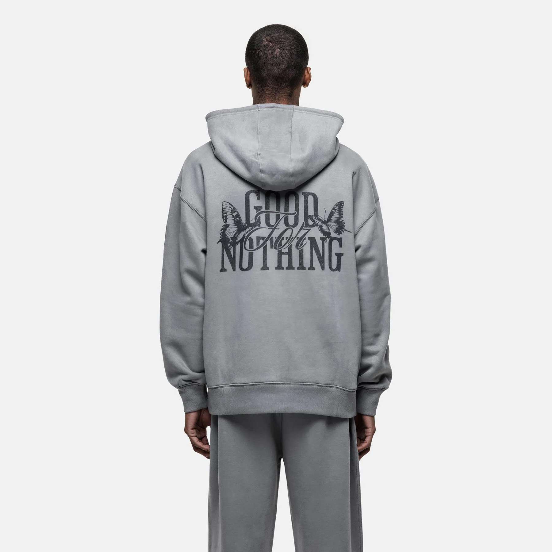 Dakota Butterfly Grey Hoodie sold by Good for Nothing product image thumbnail 3