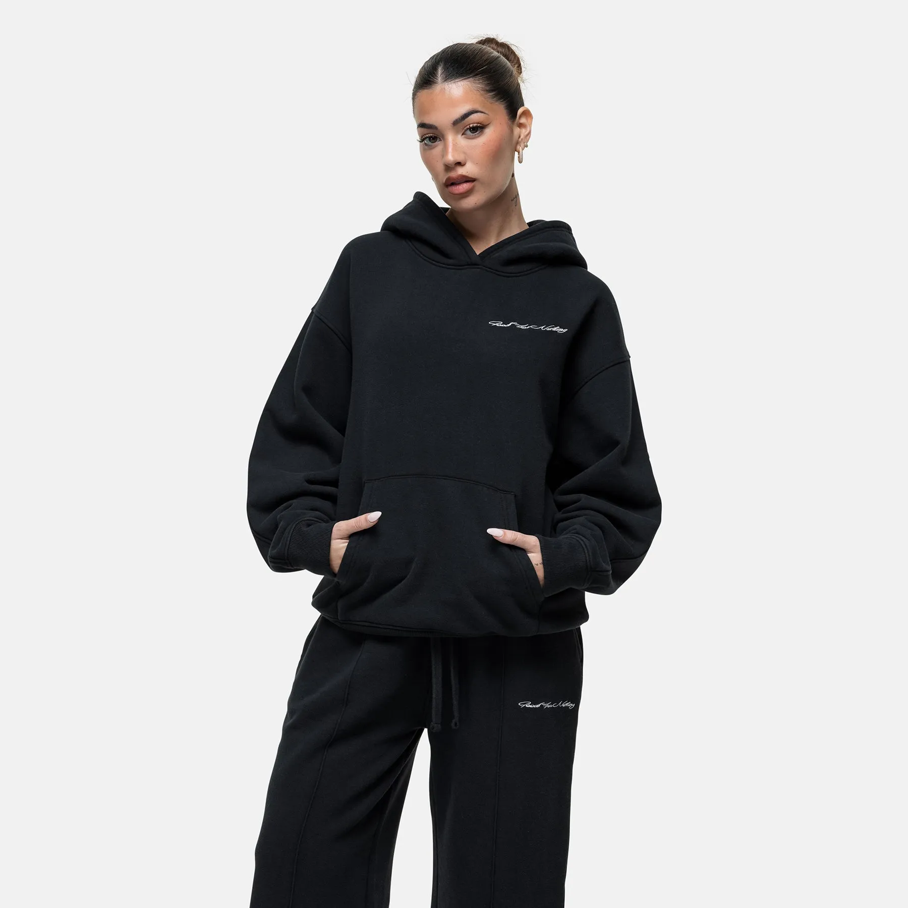 Scribble Washed Black Hoodie sold by Good For Nothing Clothing