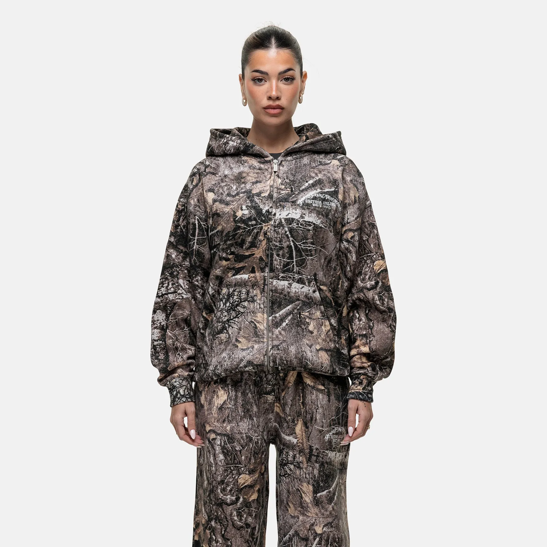 Woodland Camo Zip Hoodie sold by Good For Nothing Clothing