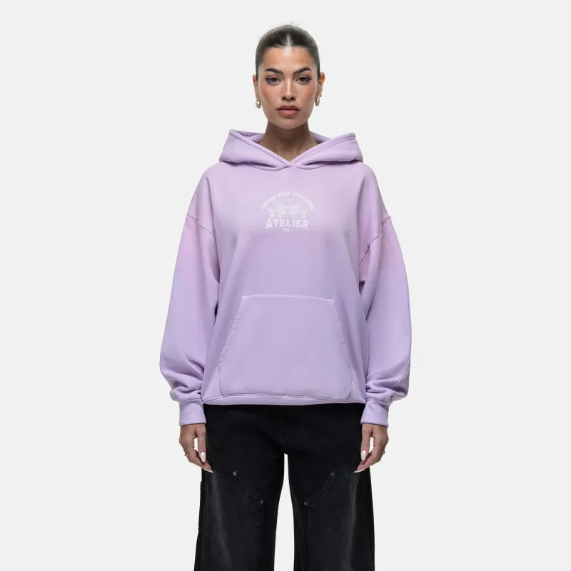 Vintage 1986 Faded Lilac Hoodie sold by Good For Nothing Clothing