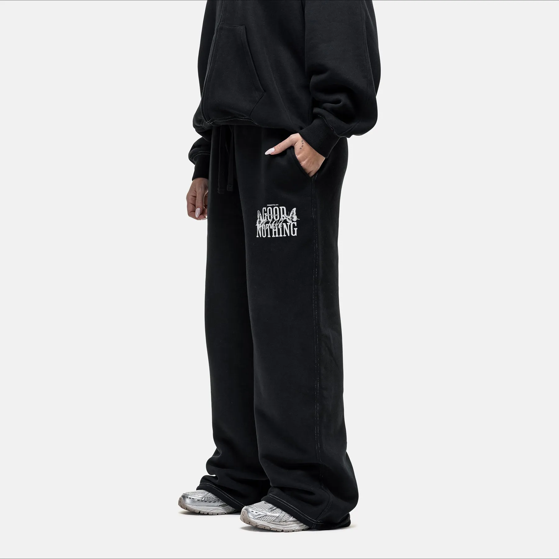 Dakota Butterfly Black Sweatpants sold by Good For Nothing Clothing product image thumbnail 2