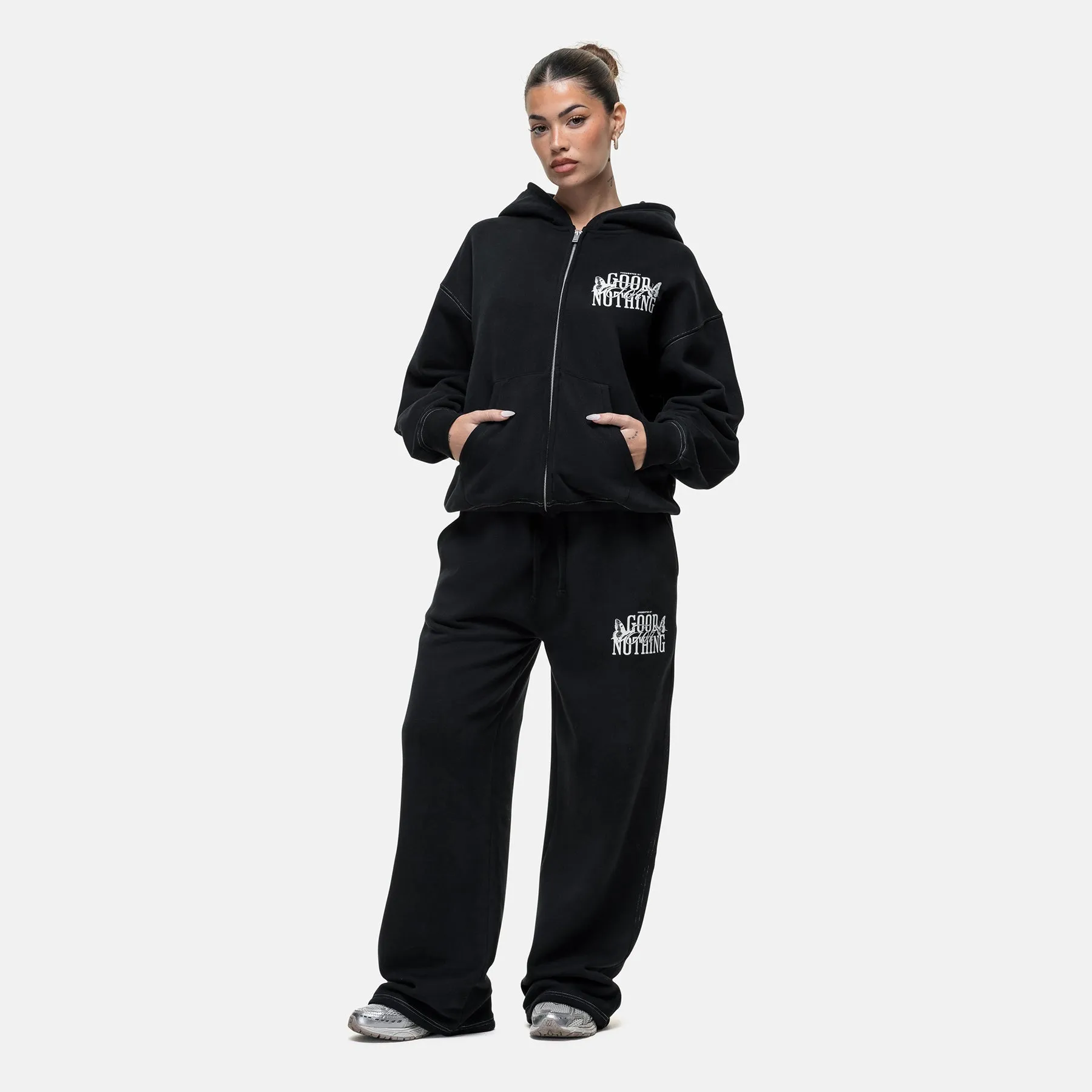 Dakota Butterfly Black Sweatpants sold by Good For Nothing Clothing product image thumbnail 4