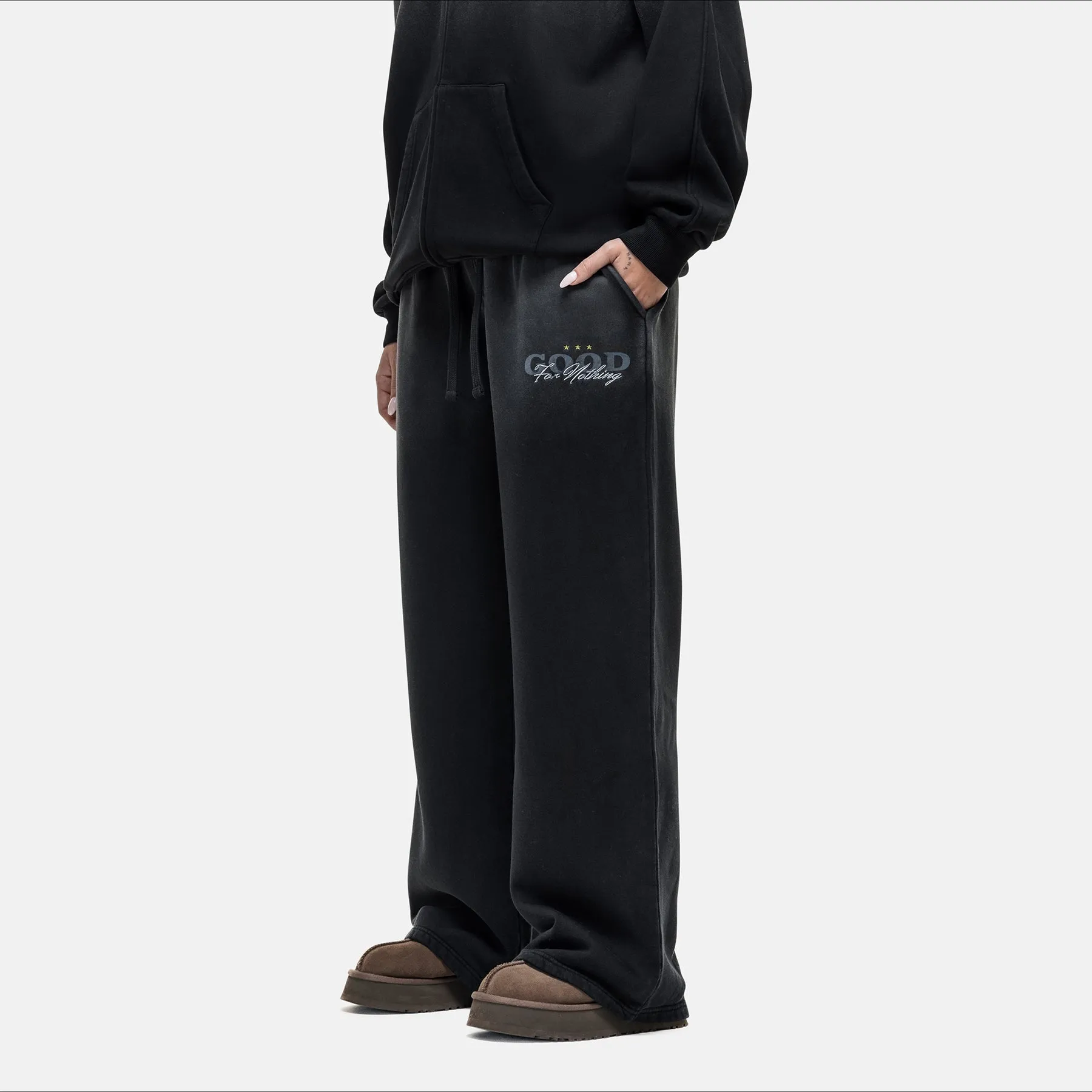 Alaska Black Sweatpants sold by Good For Nothing Clothing product image thumbnail 2
