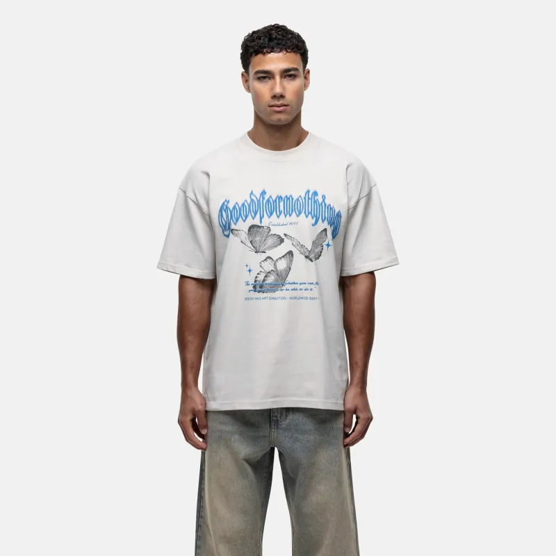 Kaleidoscope Butterfly Cream T-shirt sold by Good For Nothing Clothing