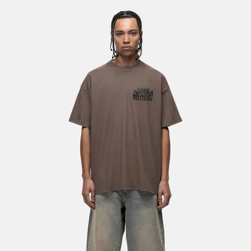 Dakota Butterfly Taupe T-shirt sold by Good For Nothing Clothing