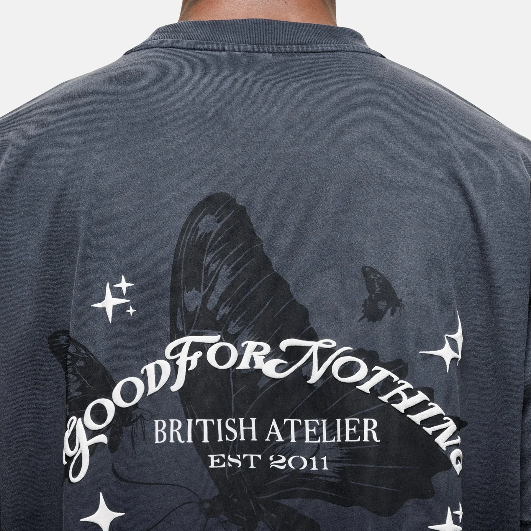 Liberty Faded Black T-shirt sold by Good For Nothing Clothing product image thumbnail 4
