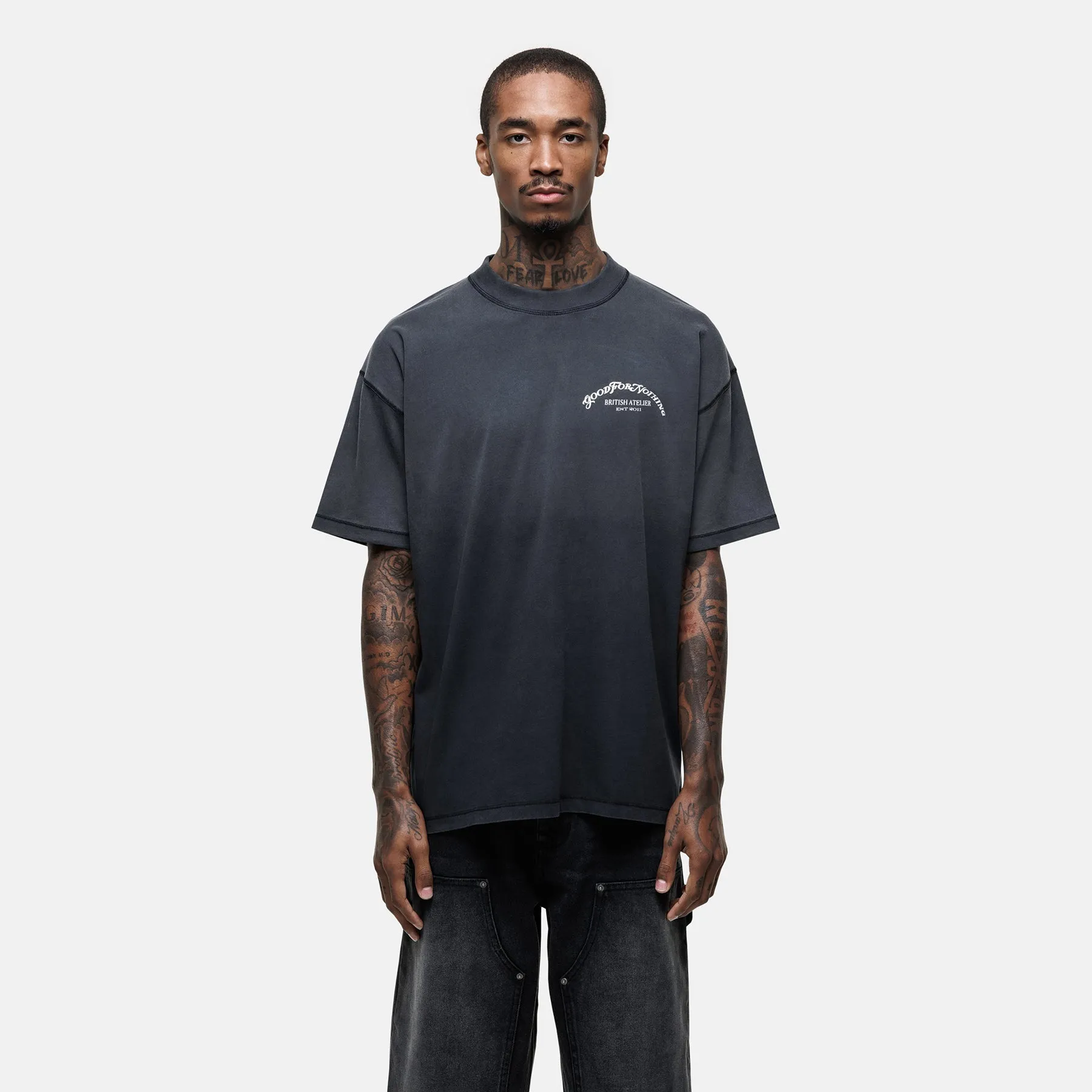 Liberty Faded Black T-shirt sold by Good For Nothing Clothing product image thumbnail 2