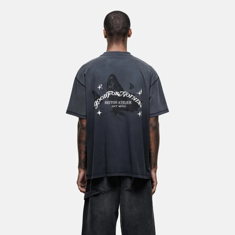 Liberty Faded Black T-shirt sold by Good For Nothing Clothing