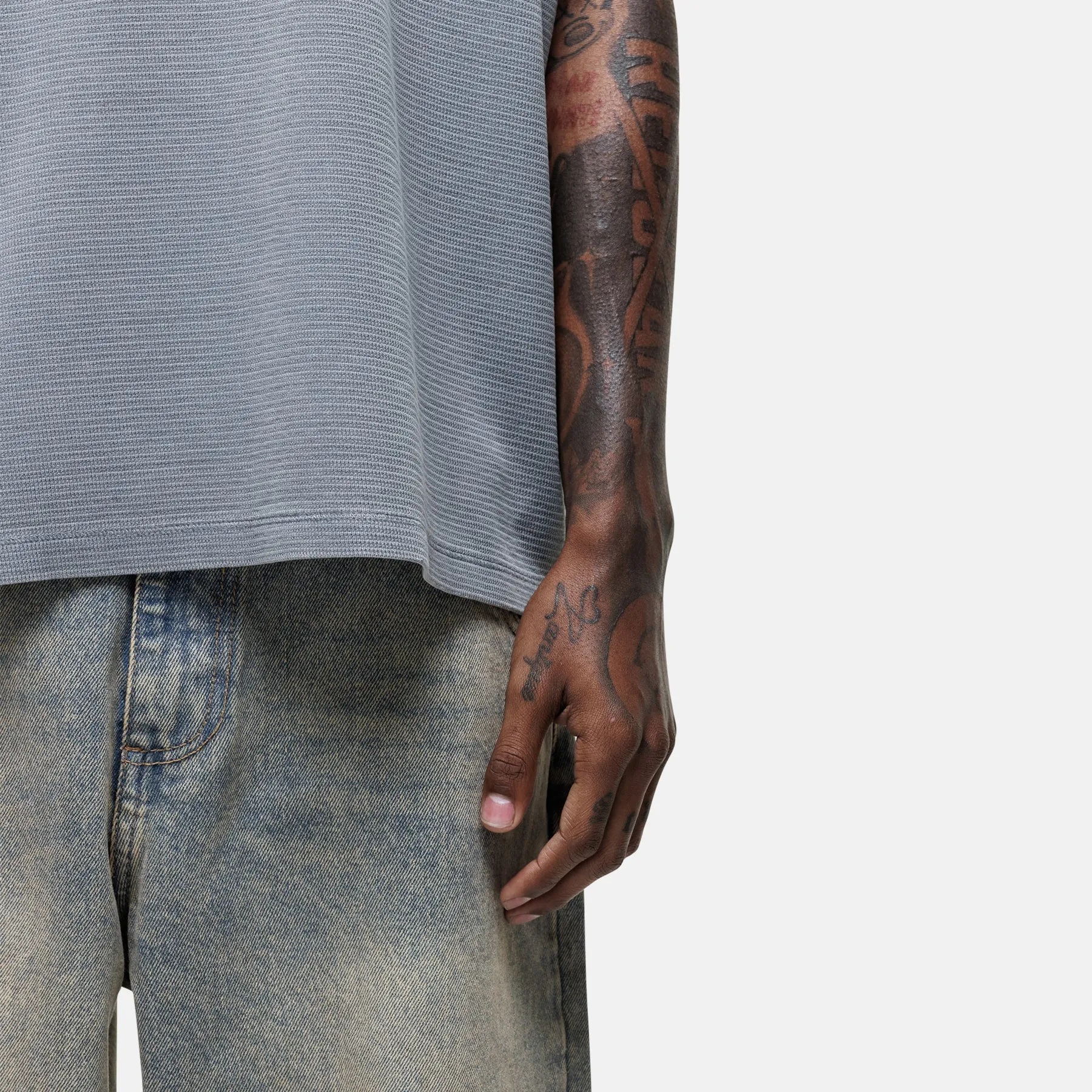 Scribble Waffle Grey T-shirt sold by Good For Nothing Clothing product image thumbnail 5