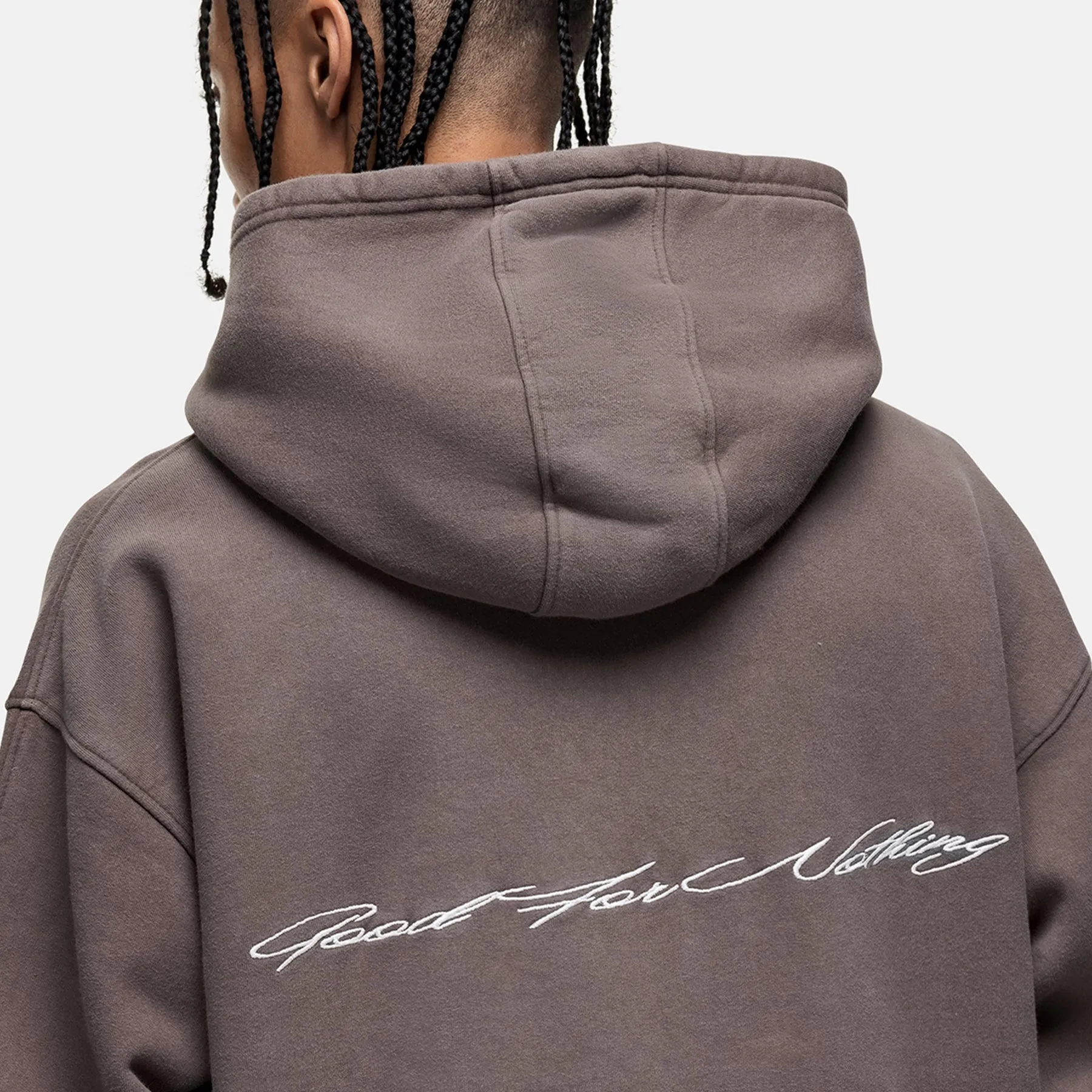 Scribble Washed Taupe Hoodie sold by Good for Nothing product image thumbnail 5