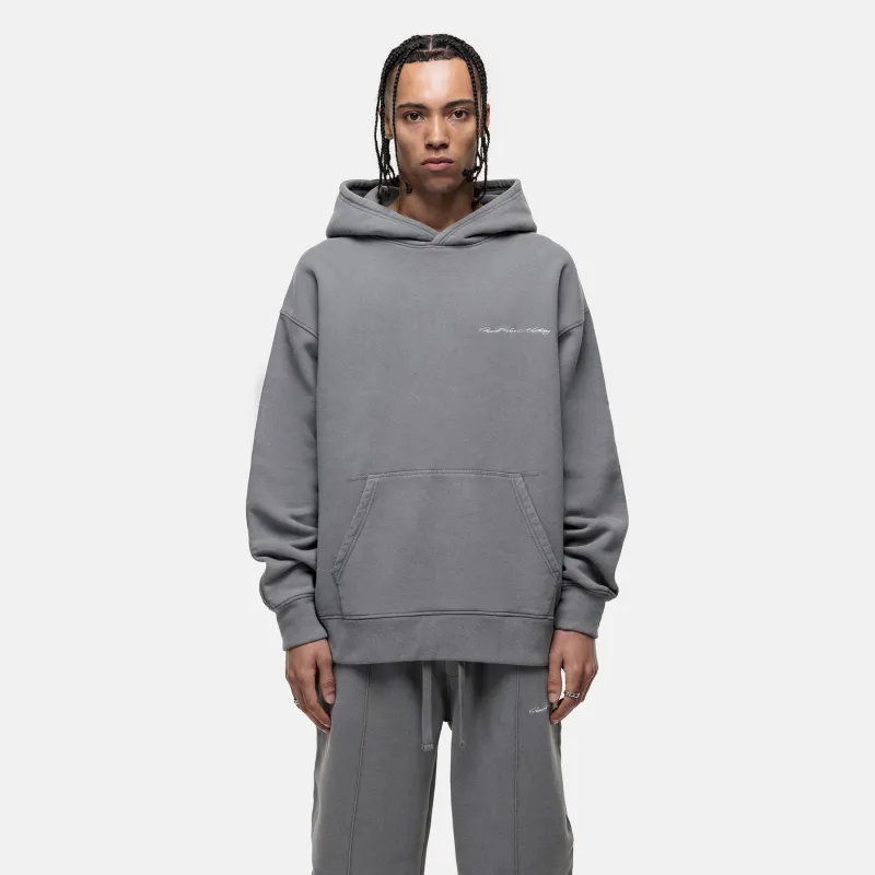 Scribble Washed Grey Hoodie sold by Good For Nothing Clothing