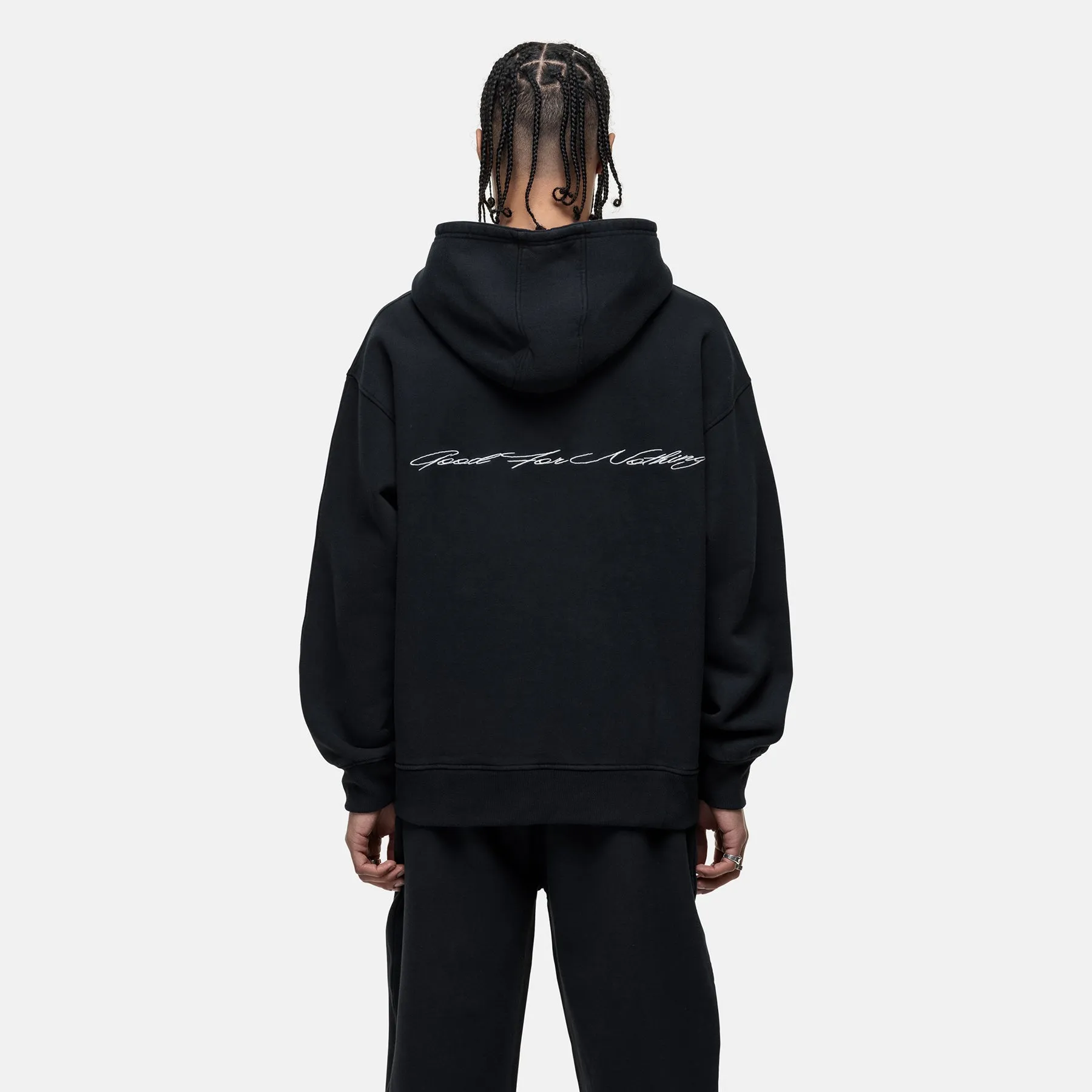 Scribble Washed Black Hoodie sold by Good for Nothing product image thumbnail 2